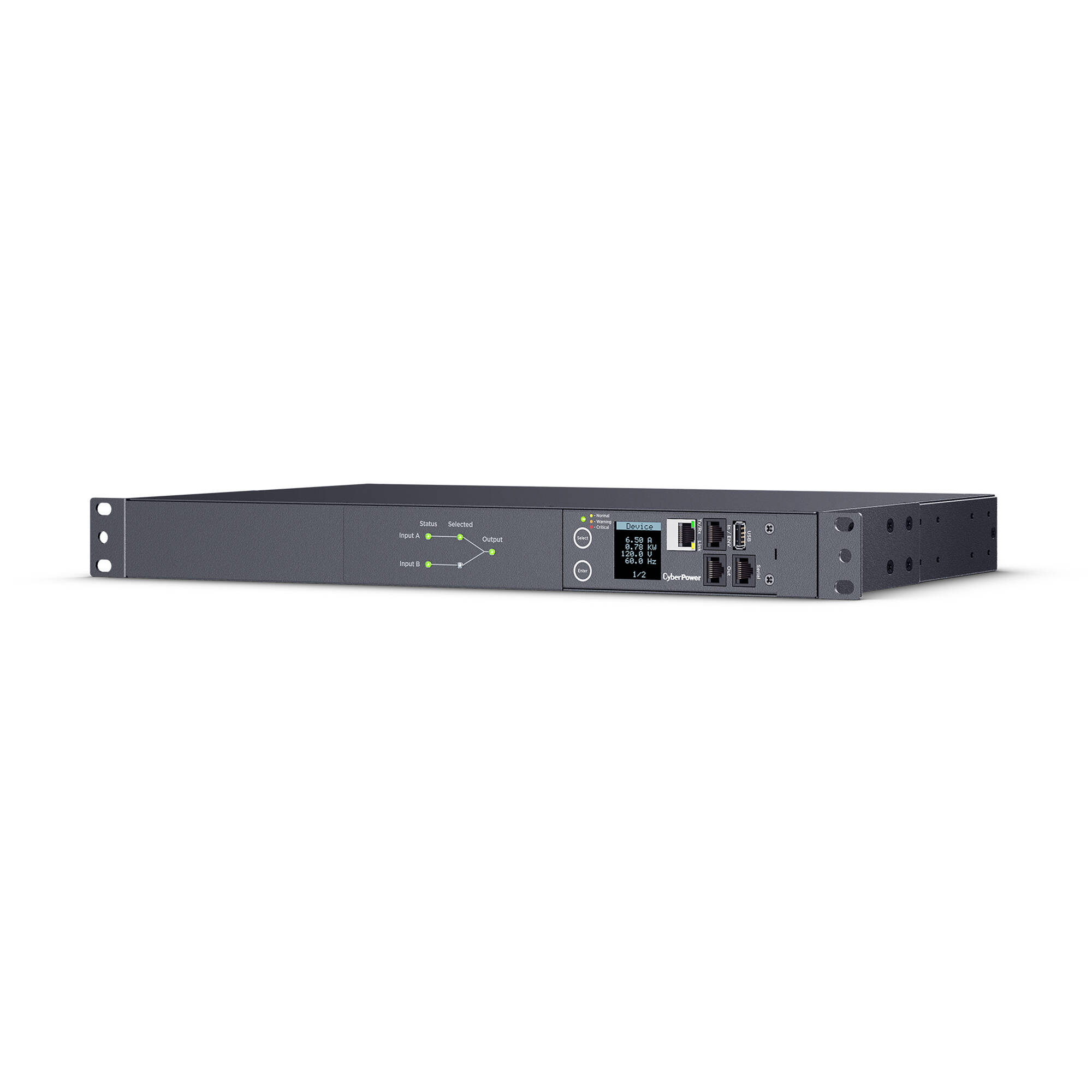 SWITCHED ATS PDU 20A 120V 1U 10 OUTLETS — view 3