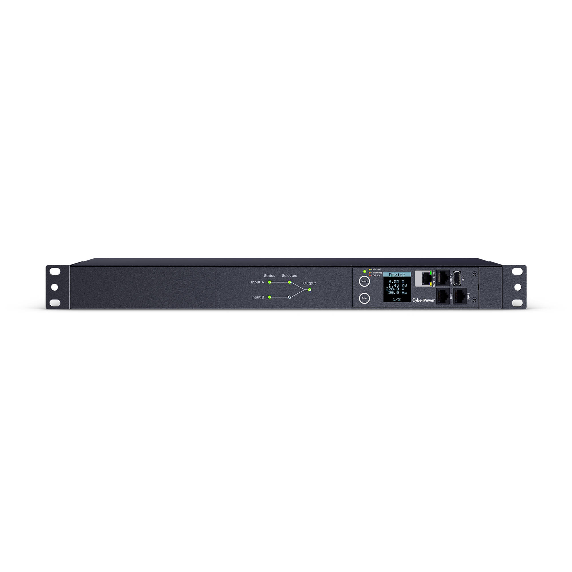 SWITCHED ATS PDU 15A 208V 1U 12 IEC OUTLETS — view 2