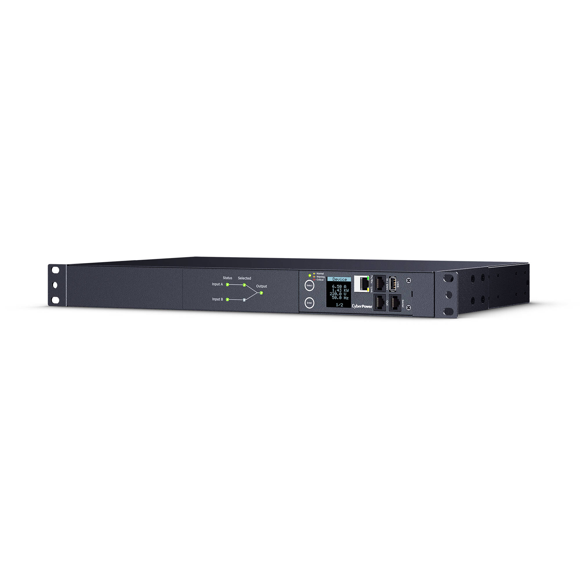 SWITCHED ATS PDU 15A 208V 1U 12 IEC OUTLETS — view 3