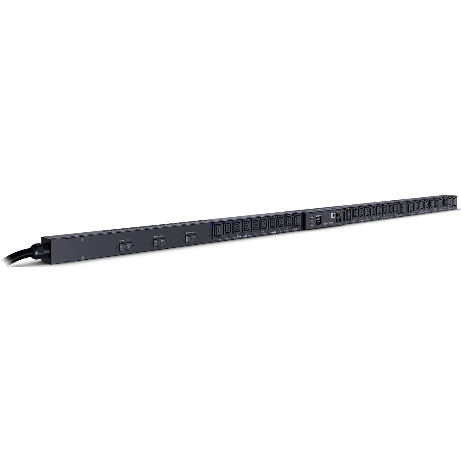 3-Phase Switched MBO PDU, 30A 208V, 24xC13/6xC19, L21-30P — view 2