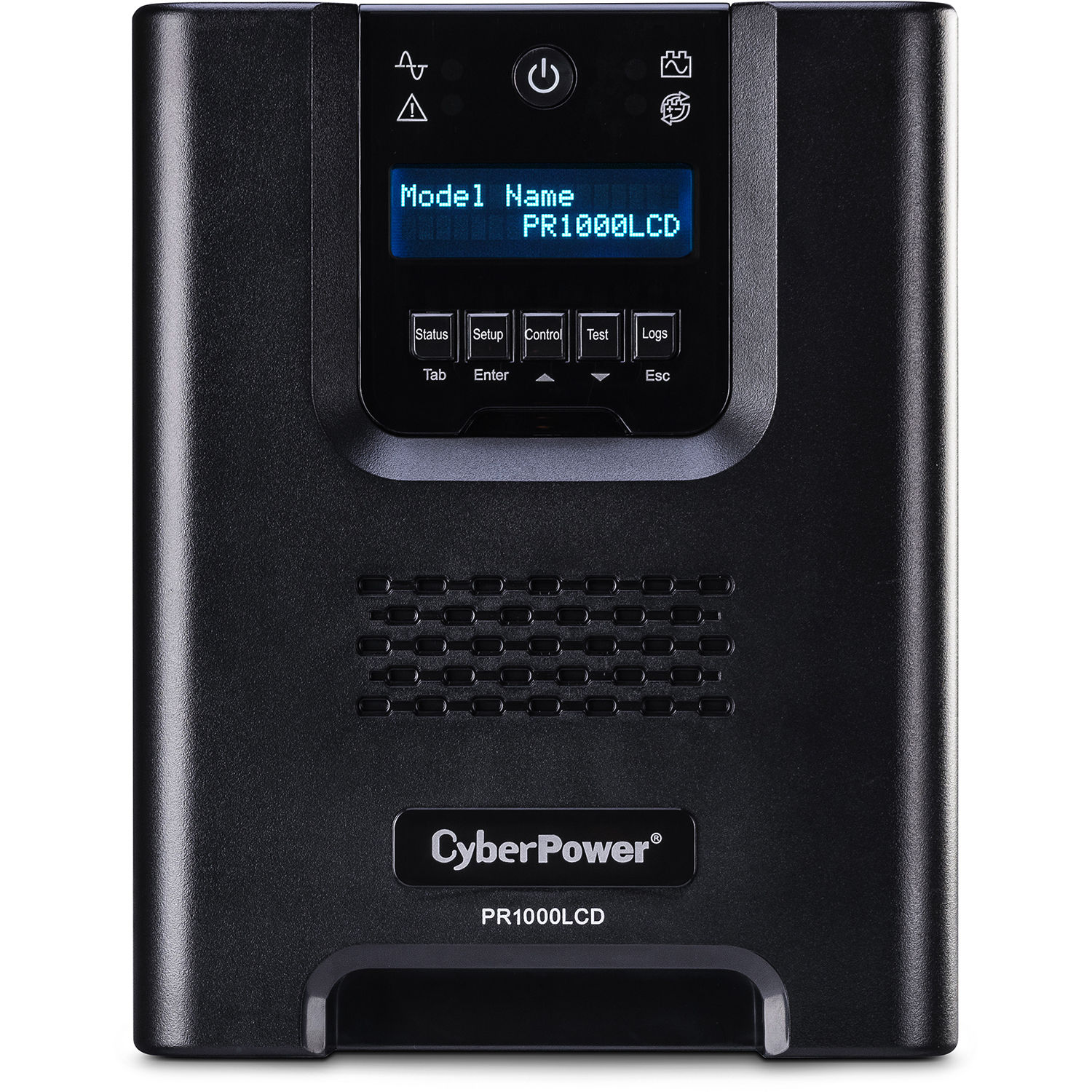 CyberPower PR1000LCD 1,000 VA mini-tower UPS with LCD and pure sine wave output — view 2
