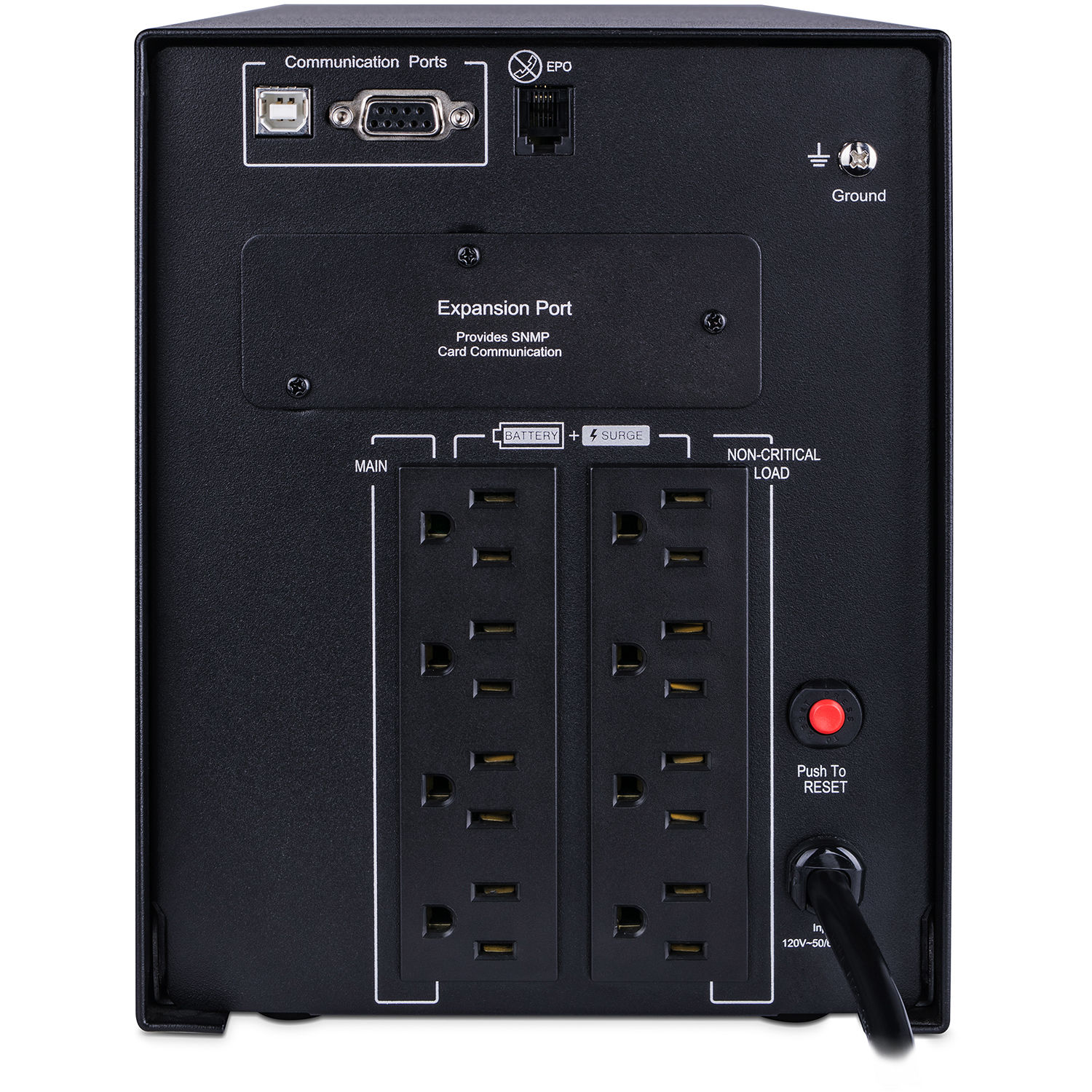CyberPower PR1000LCD 1,000 VA mini-tower UPS with LCD and pure sine wave output — view 4