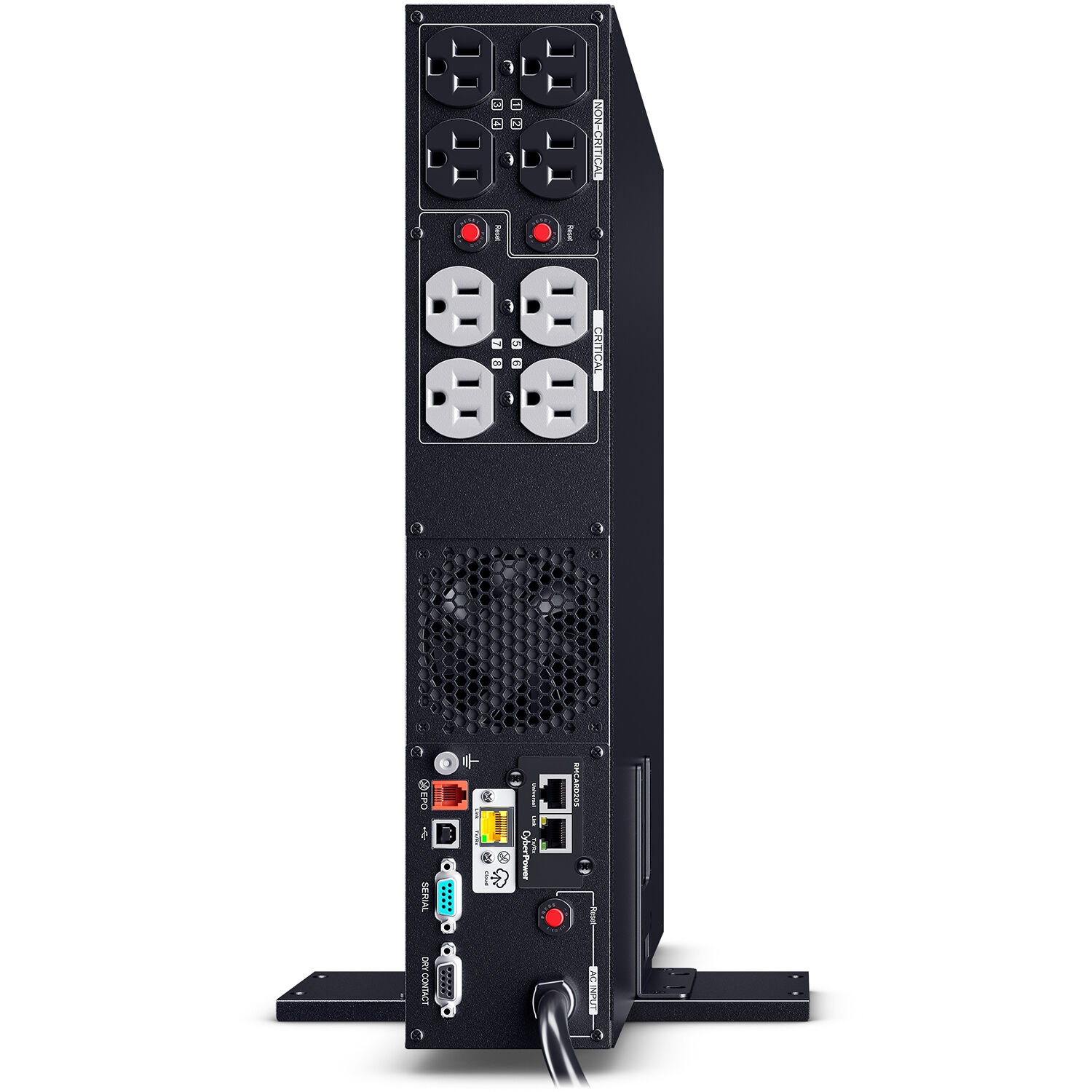 CyberPower PR1000RT2UCN 1000VA 1000W sine wave rack mount UPS with 8 NEMA 5-15R outlets — view 10