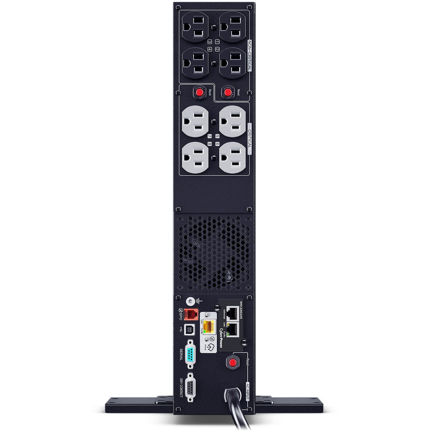 CyberPower PR1000RT2UCN 1000VA 1000W sine wave rack mount UPS with 8 NEMA 5-15R outlets — view 8