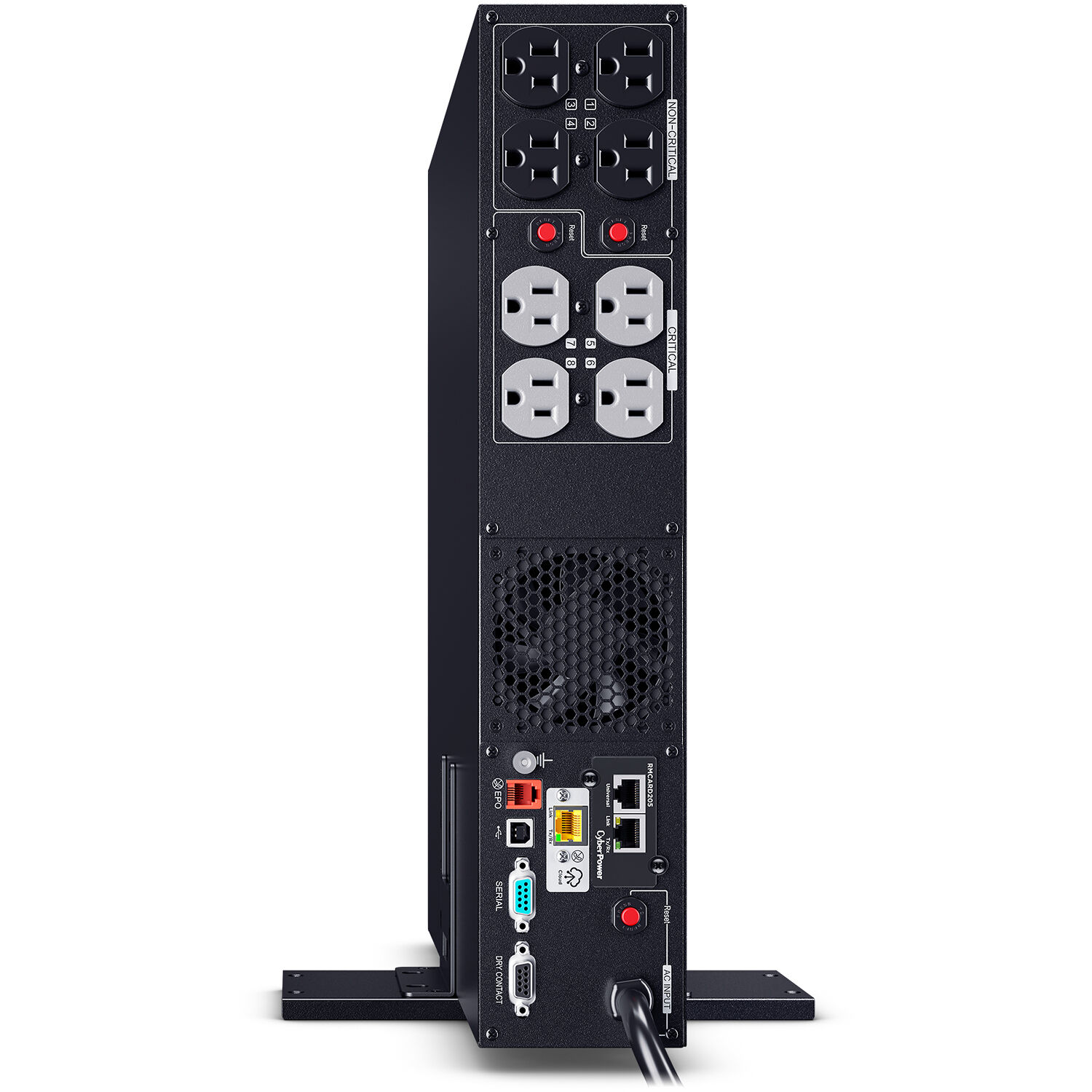 CyberPower PR1000RT2UCN 1000VA 1000W sine wave rack mount UPS with 8 NEMA 5-15R outlets — view 9