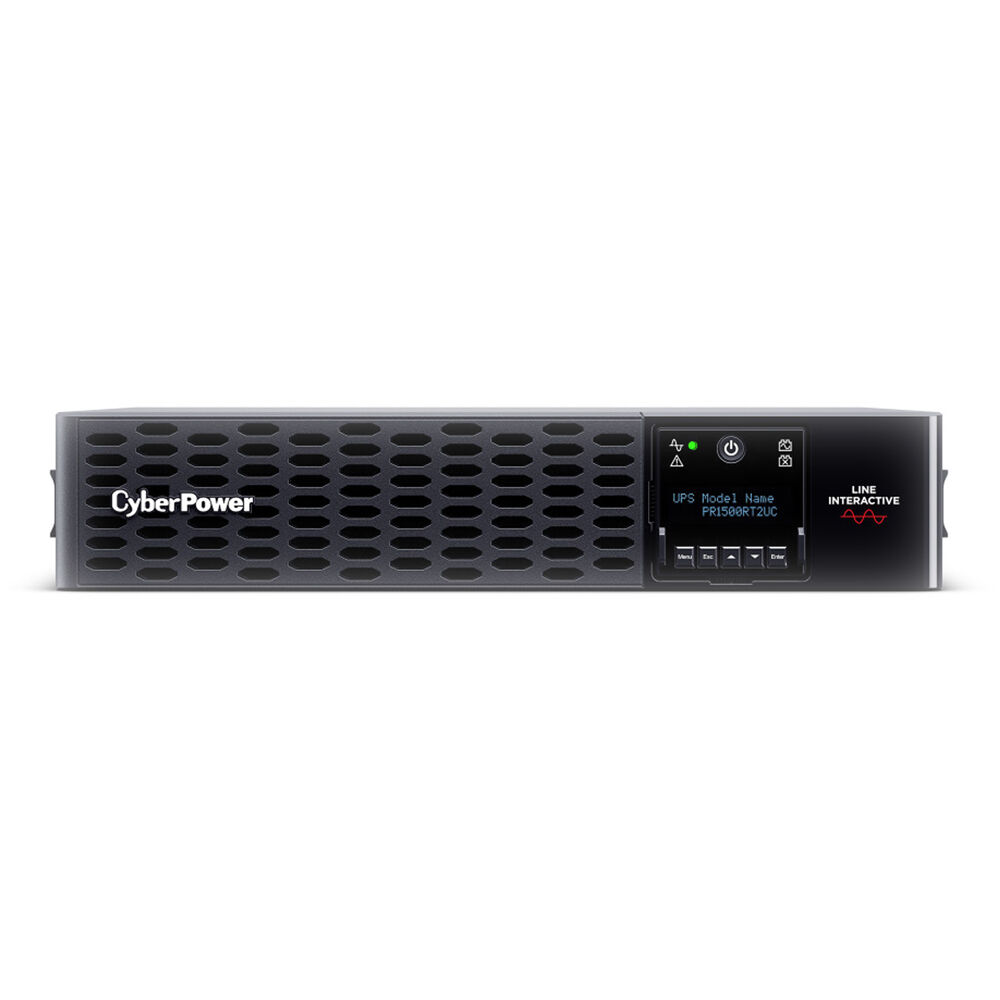 CyberPower PR1500RT2UC 2U rack-mount UPS with 8 NEMA 5-15R outlets and sine wave output — view 2