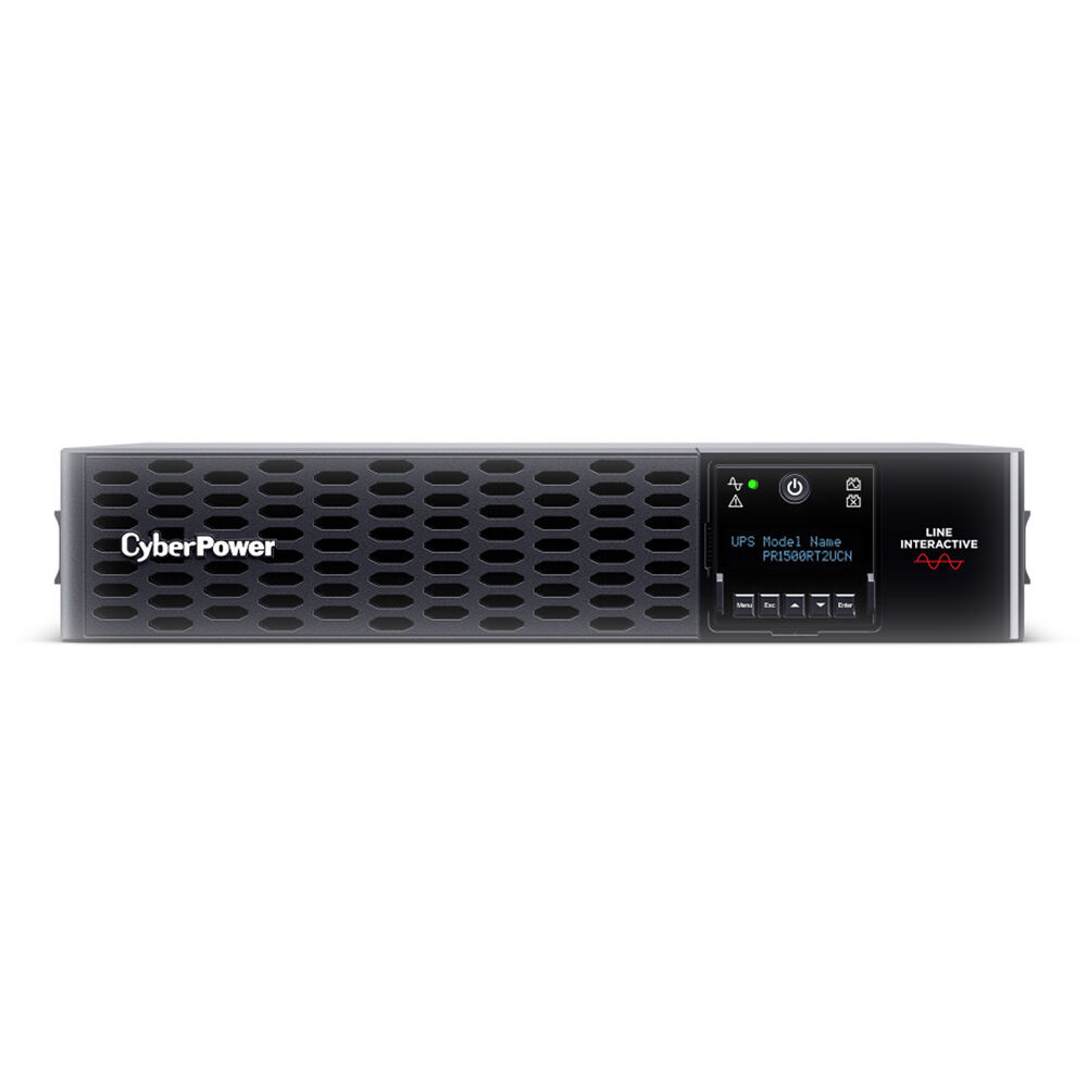 CyberPower PR1500RT2UCN 2U rack-mount UPS with 8 NEMA 5-15R outlets and sine wave output — view 2