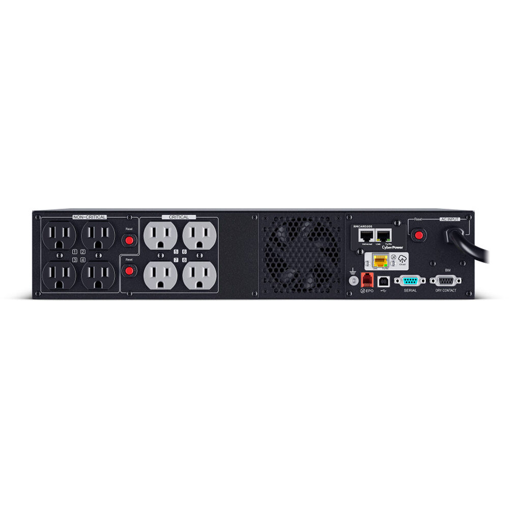 CyberPower PR1500RT2UCN 2U rack-mount UPS with 8 NEMA 5-15R outlets and sine wave output — view 4