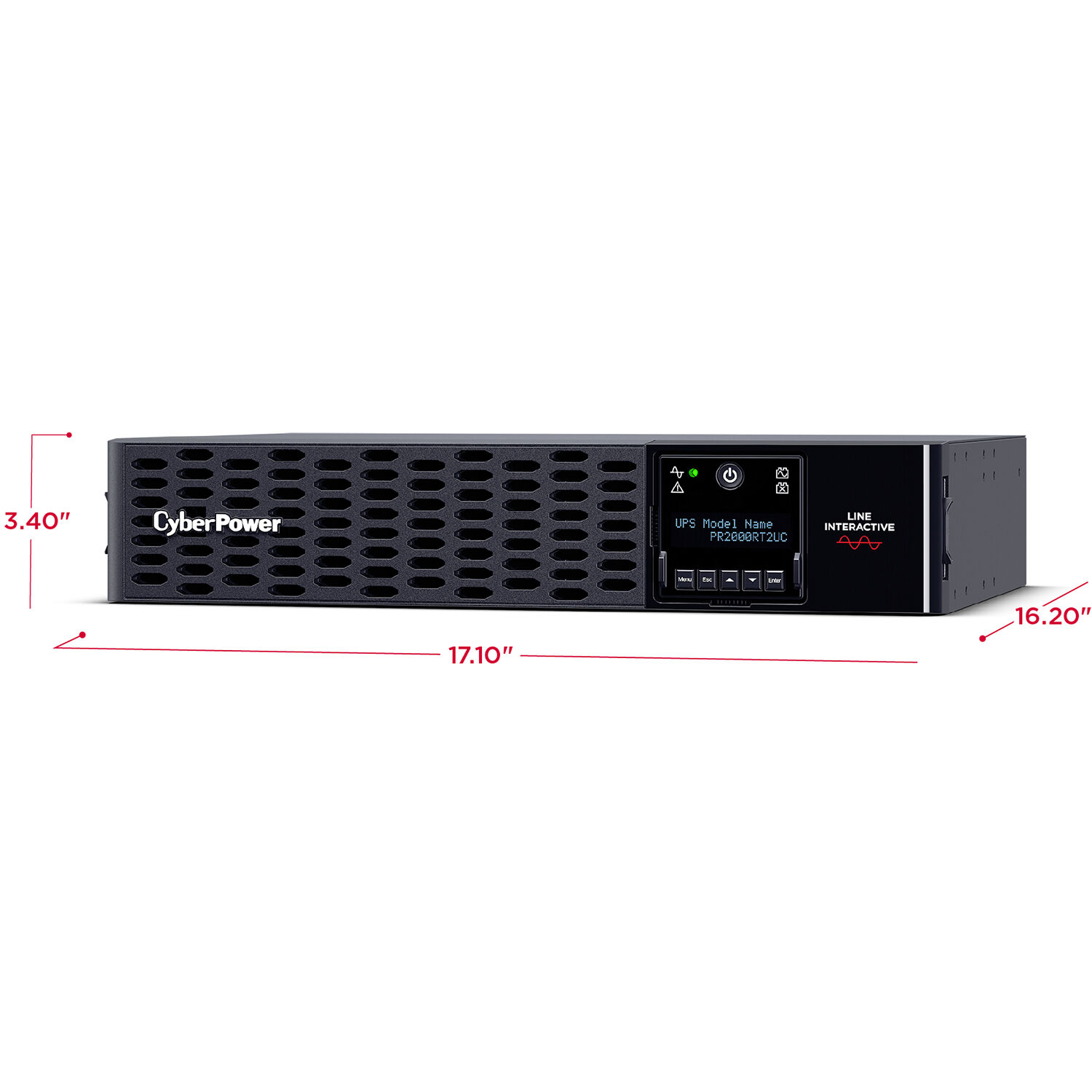 CyberPower PR2000RT2UC 2,000 VA 2,000 W rack/tower sine wave UPS — view 9