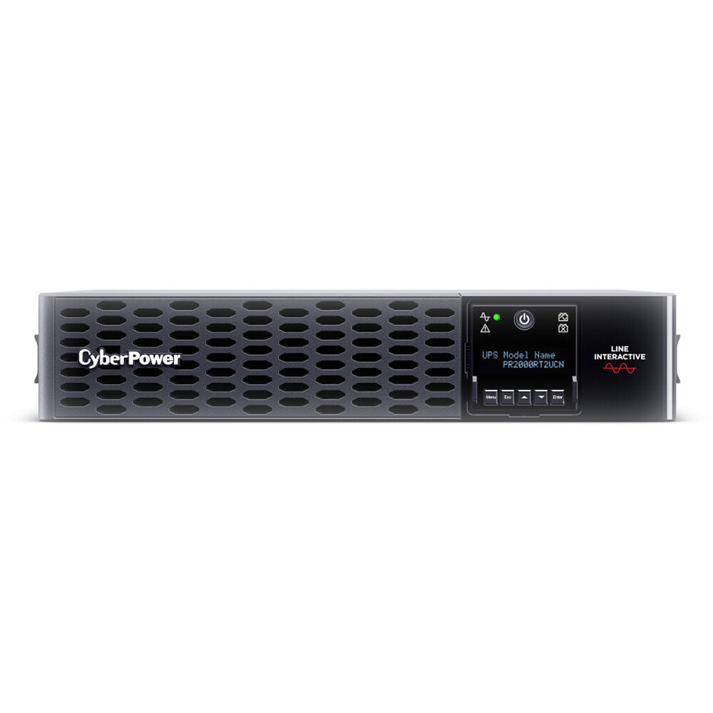CyberPower PR2000RT2UCN 2U rack-mount UPS with 8 NEMA 5-20R outlets and sine wave output — view 2