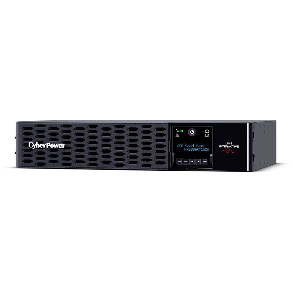 CyberPower PR2000RT2UCN 2U rack-mount UPS with 8 NEMA 5-20R outlets and sine wave output — view 3