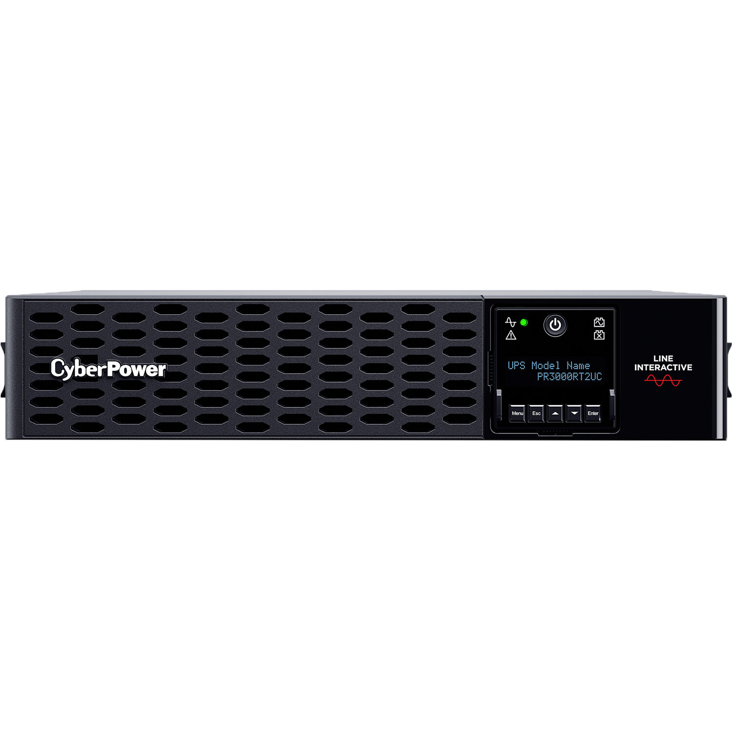 CyberPower PR3000RT2UC 2U rack mount sine wave UPS for 3,000 W power protection — view 2