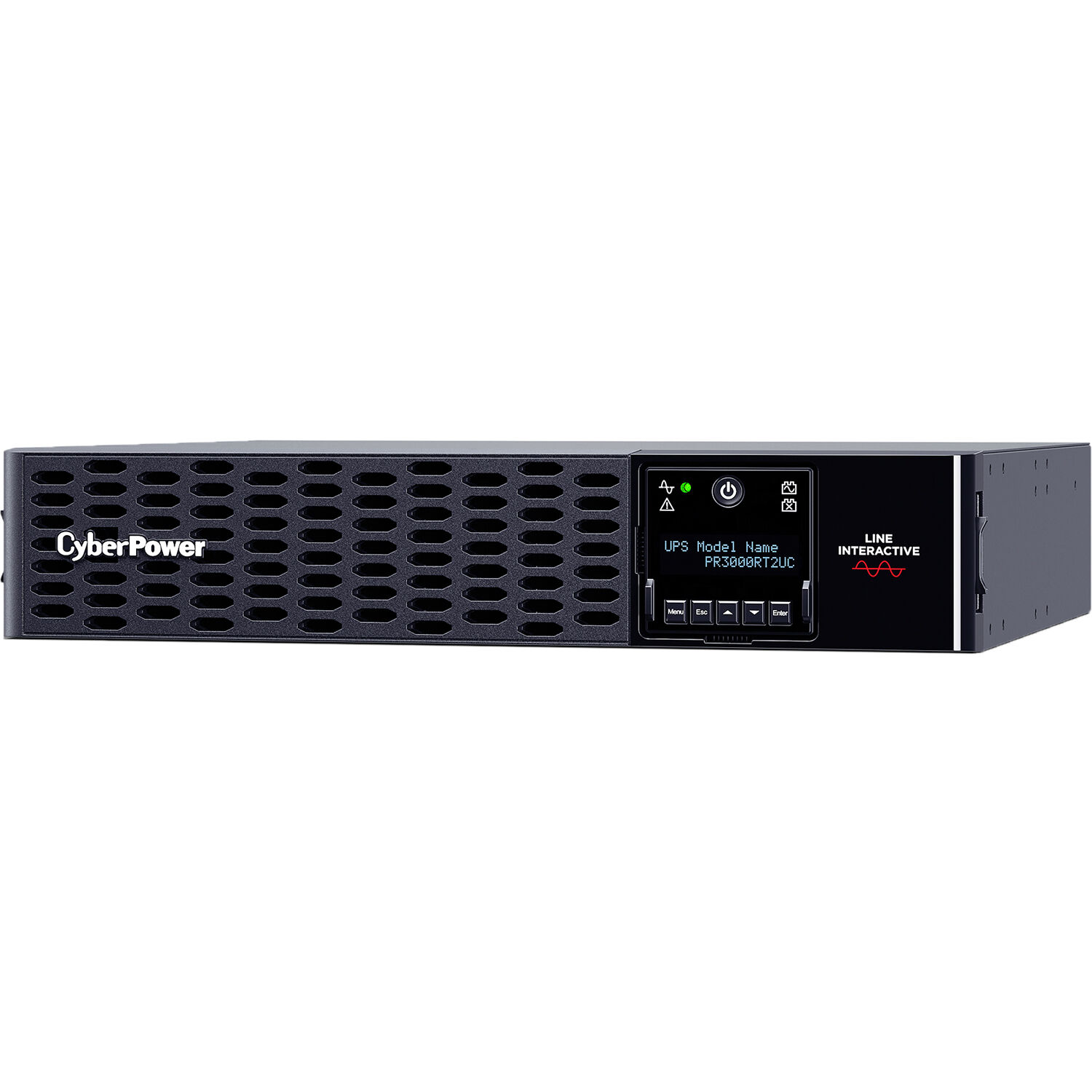 CyberPower PR3000RT2UC 2U rack mount sine wave UPS for 3,000 W power protection — view 3