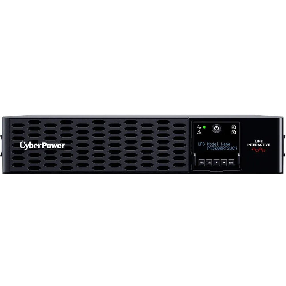 CyberPower 3000VA 3000W sine wave UPS 2U rack mount with 8 NEMA 5-20R and 1 L5-30R outlets — view 2