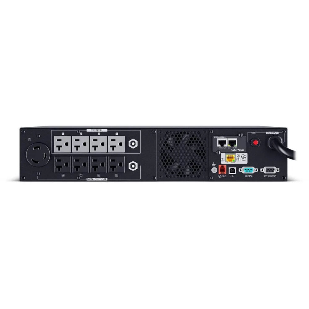 CyberPower 3000VA 3000W sine wave UPS 2U rack mount with 8 NEMA 5-20R and 1 L5-30R outlets — view 4