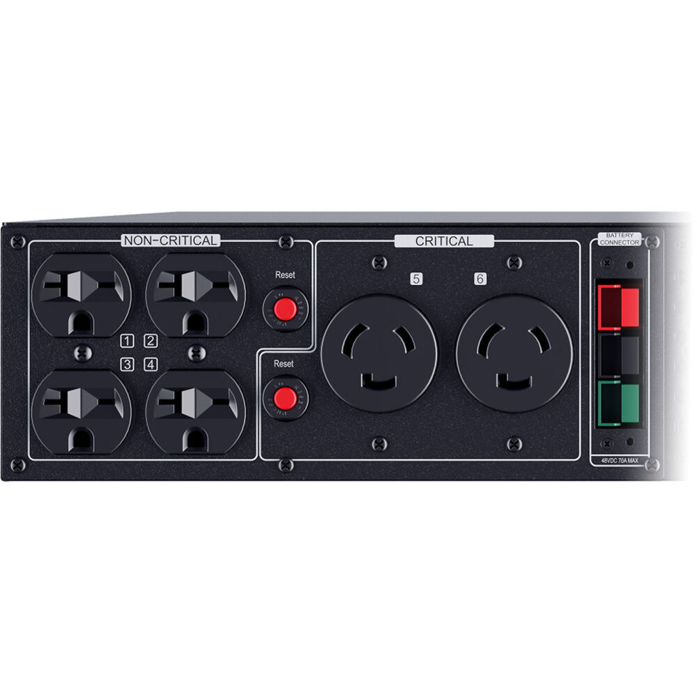 CyberPower PR3000RTXL2UHVACN 2U rack mount UPS with 4 x 6-20R and 2 x L6-20R outlets — view 11