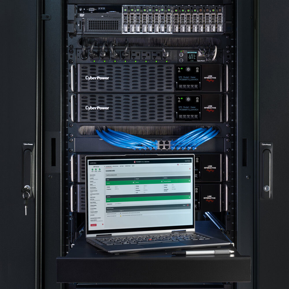 CyberPower PR3000RTXL2UHVACN 2U rack mount UPS with 4 x 6-20R and 2 x L6-20R outlets — view 12