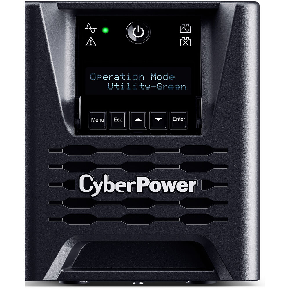 CyberPower PR750LCD3C 750VA 750W tower UPS with LCD display and 6 outlets — view 2