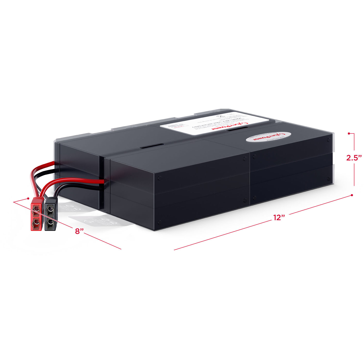 CyberPower RB1270X4J replacement battery pack with 4 x 12V 7Ah batteries — view 2