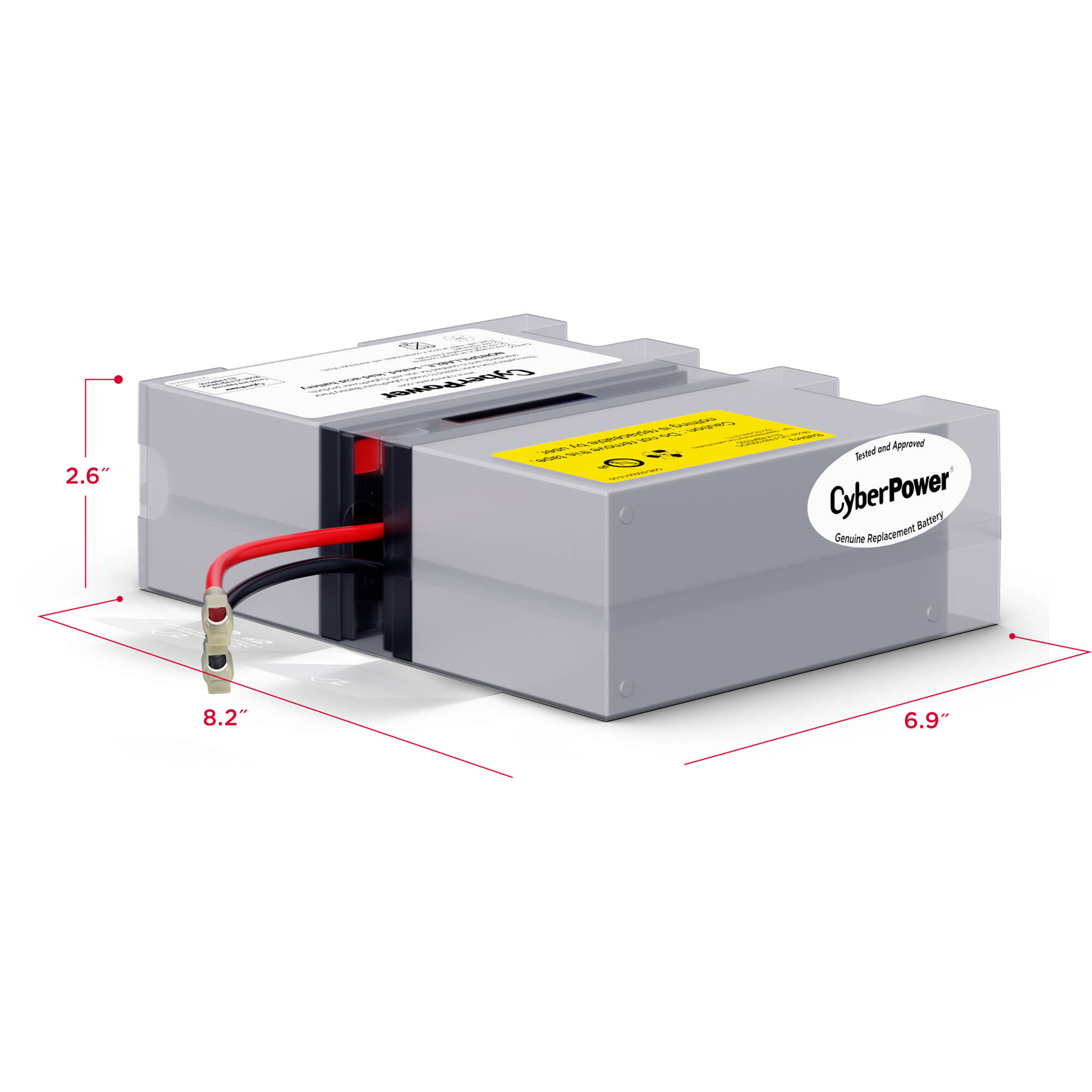 CyberPower RB1290X2C replacement battery pack with two 12 V 9 Ah batteries — view 2