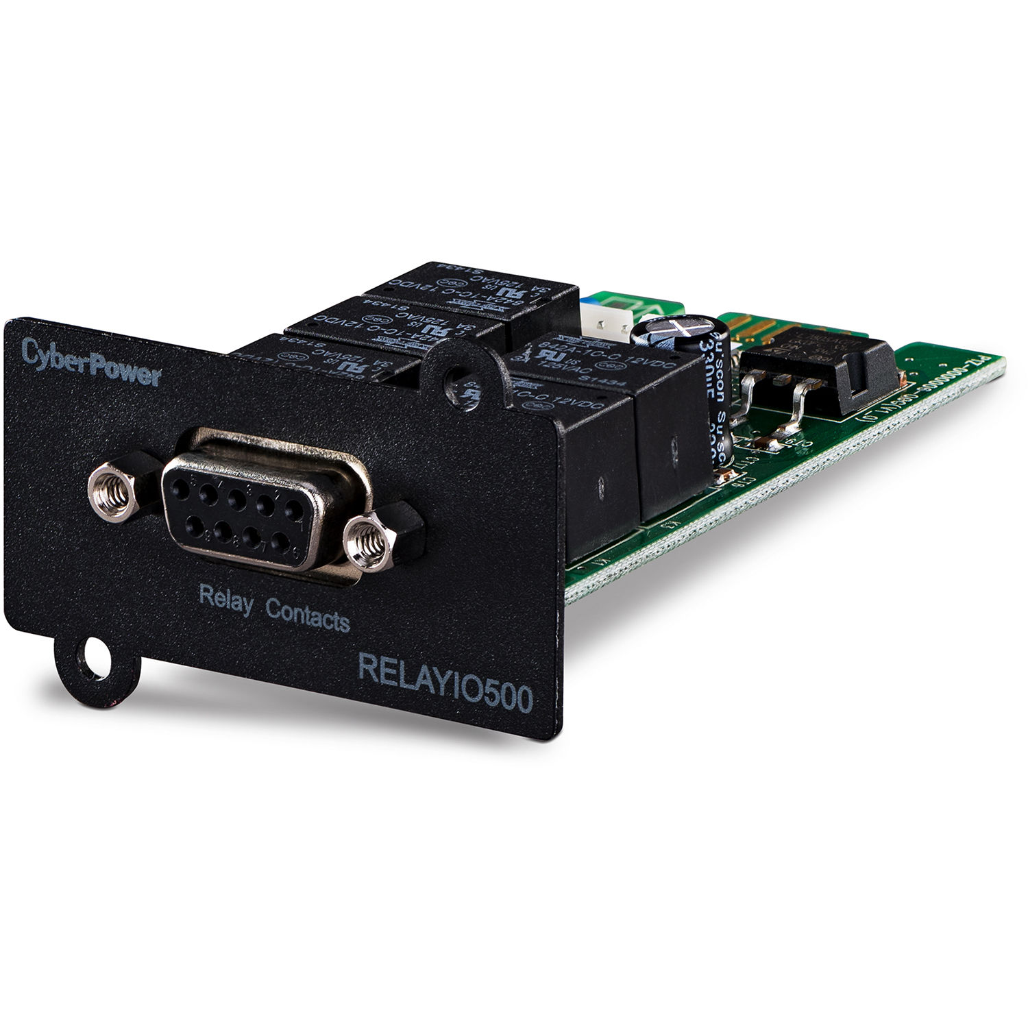 DB9 contact closure module with 5 outputs and 1 input for remote management integration — view 3