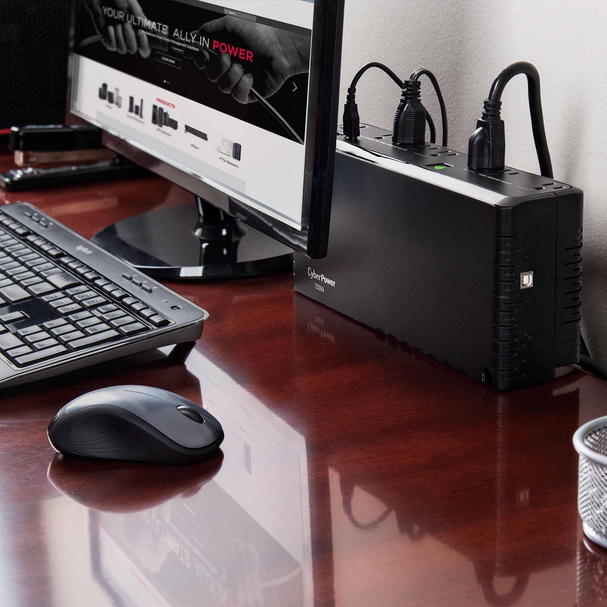 CyberPower SL700U 700 VA slim-line standby UPS with 8 outlets and USB charging — view 8