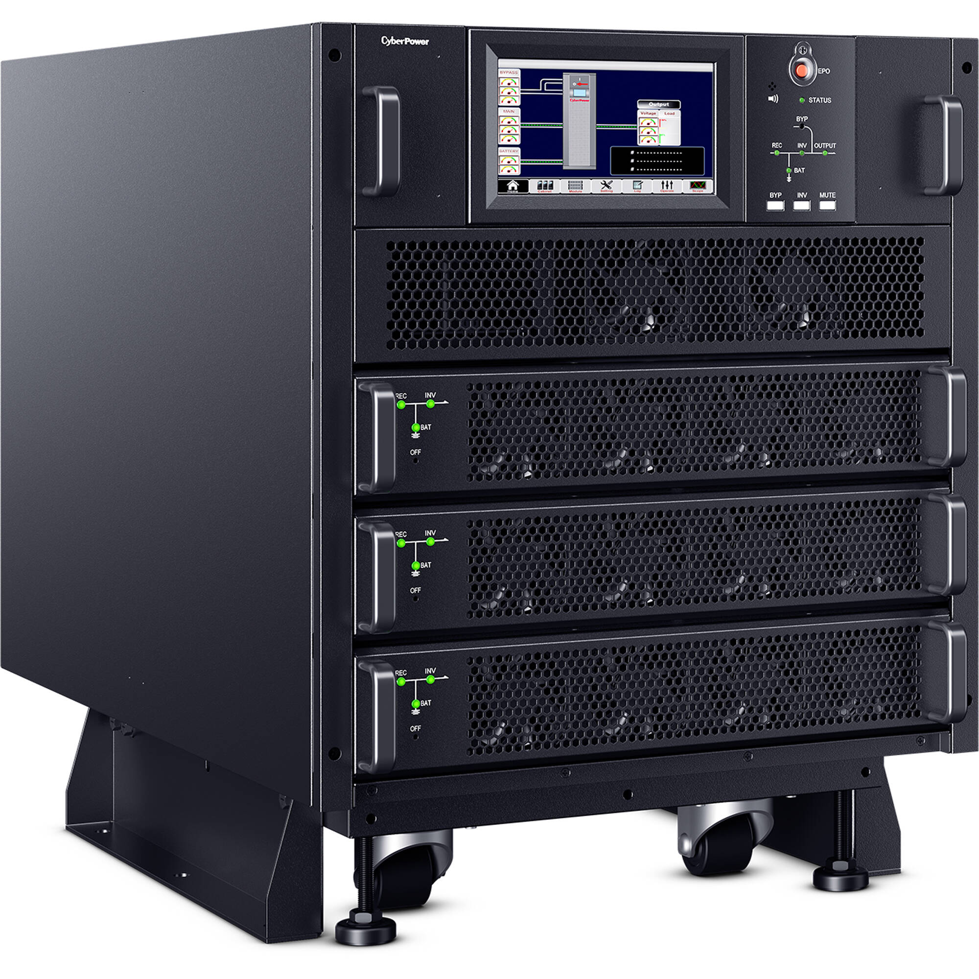 CyberPower SM020KAMFA 20 kVA modular 3-phase online UPS cabinet with RMCARD205 support — view 2