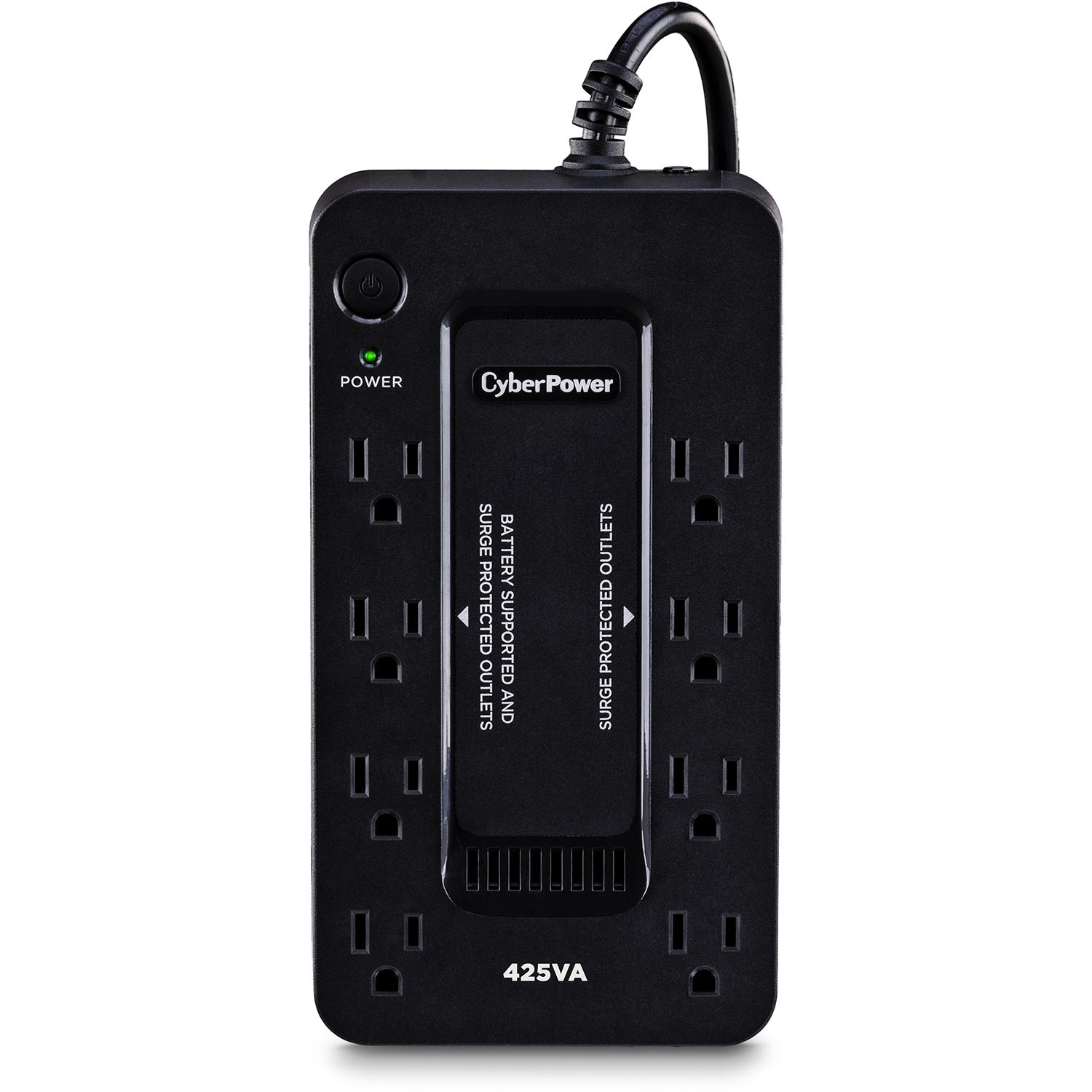 CyberPower ST425 compact standby UPS with 8 outlets for desktop and small office backup power — view 2