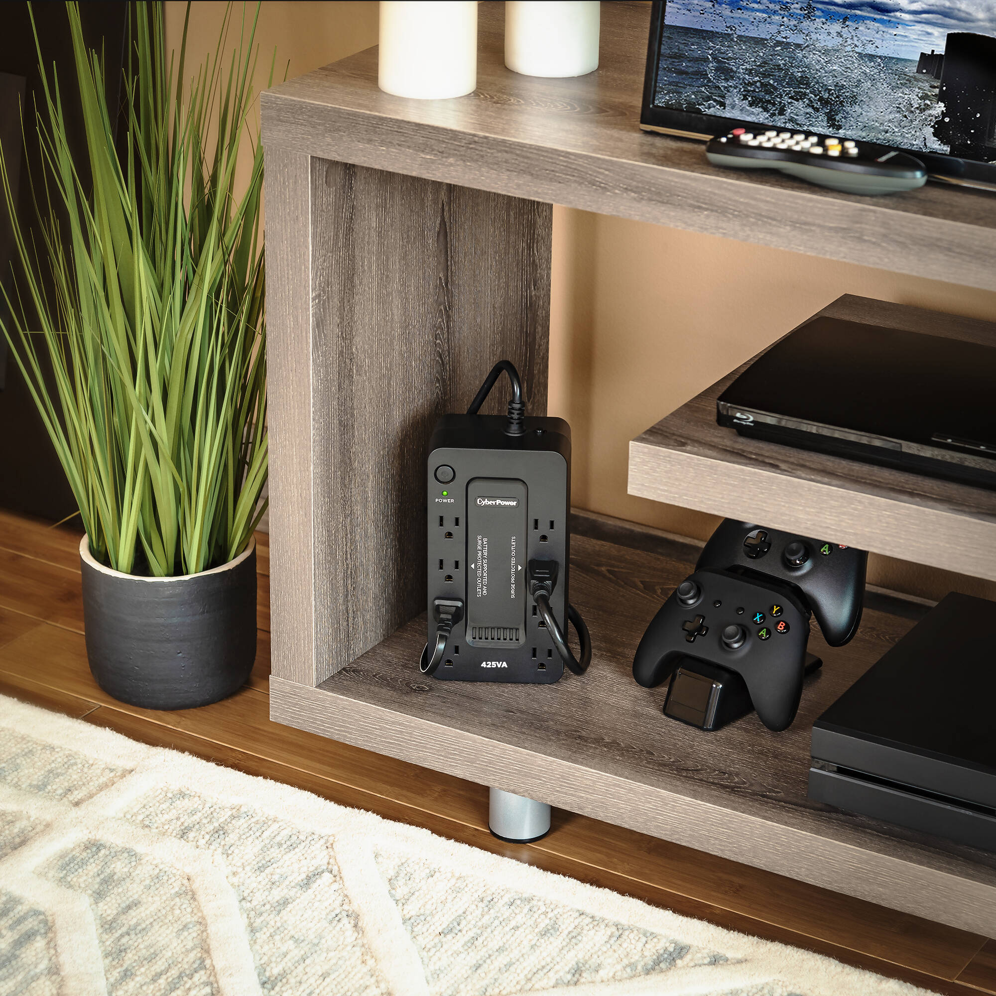 CyberPower ST425 compact standby UPS with 8 outlets for desktop and small office backup power — view 6