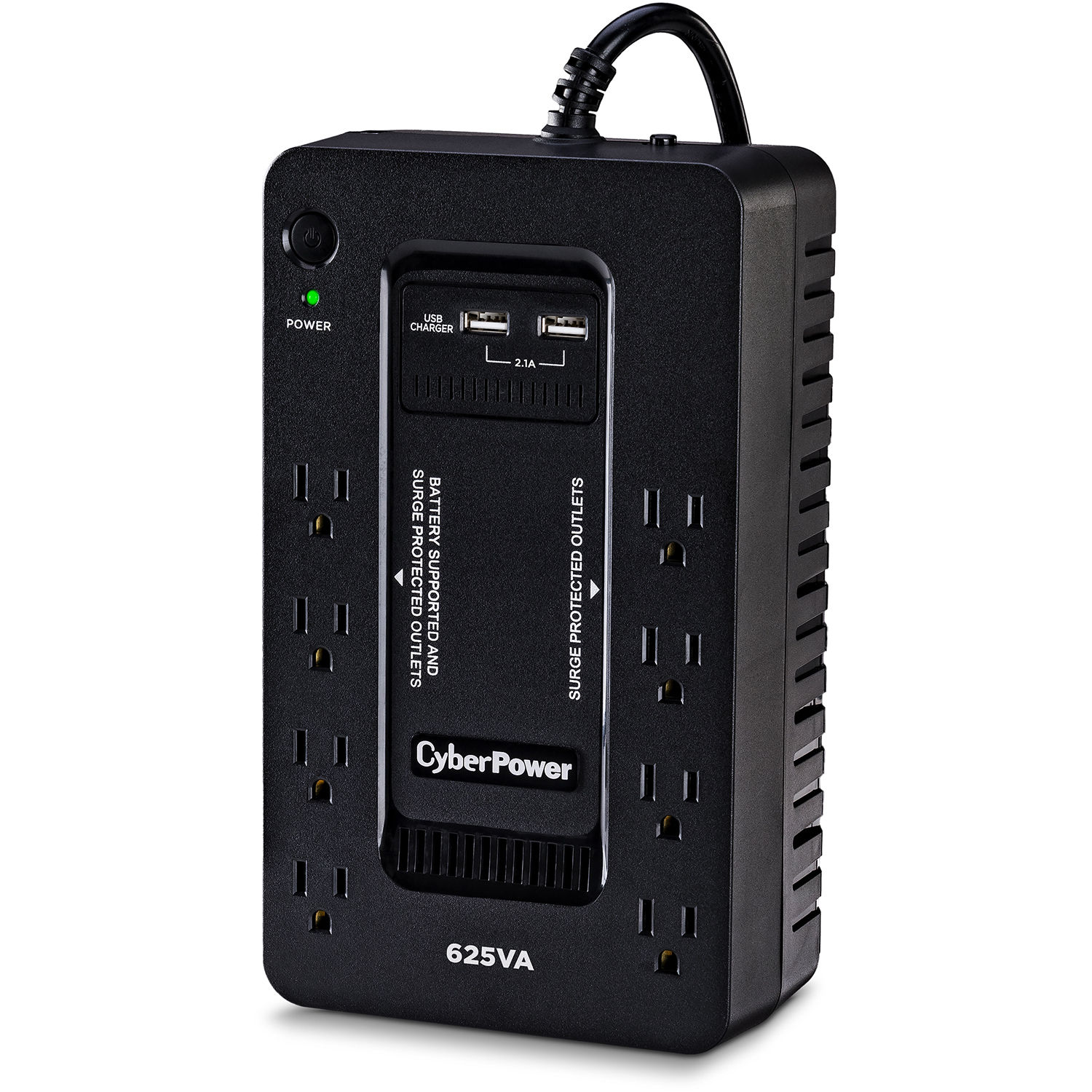 CyberPower ST625U compact 625 VA standby UPS with 8 outlets and desktop design — view 3