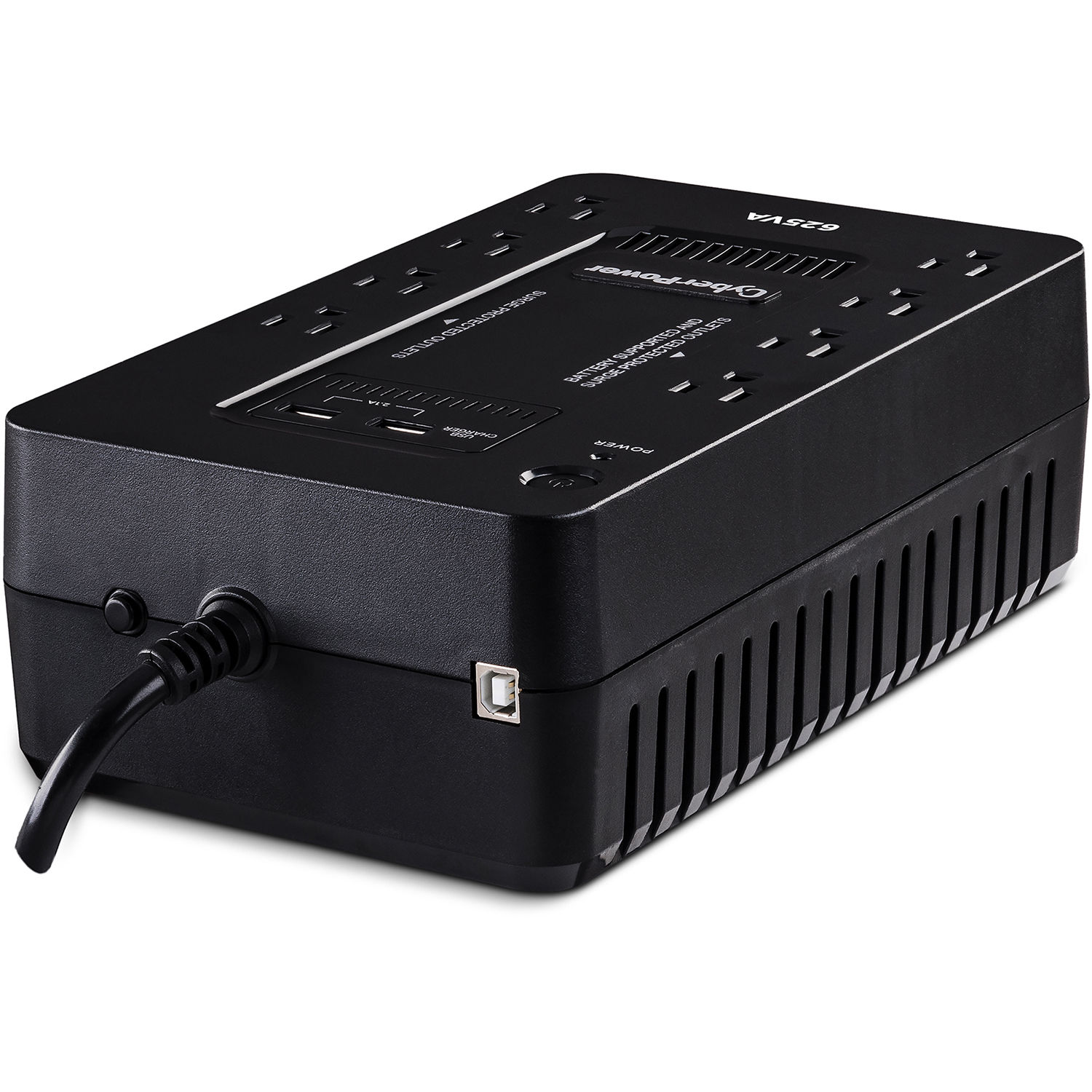 CyberPower ST625U compact 625 VA standby UPS with 8 outlets and desktop design — view 4