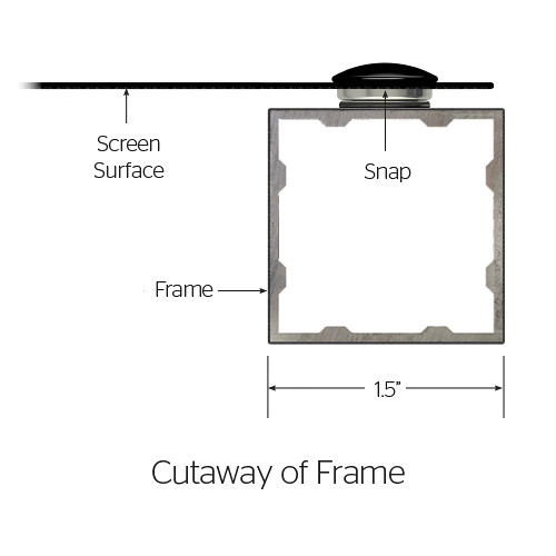 Da-Lite DA-SNAP HD1.3 fixed frame projection screen 133 inch diagonal — view 2