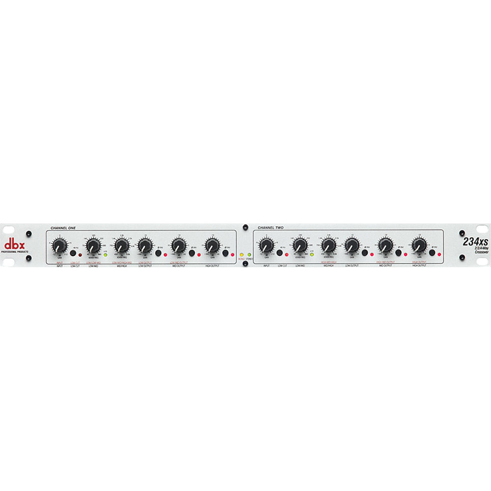 dbx DBX234XSV stereo 2/3-way mono 4-way audio crossover with XLR connectors — view 2