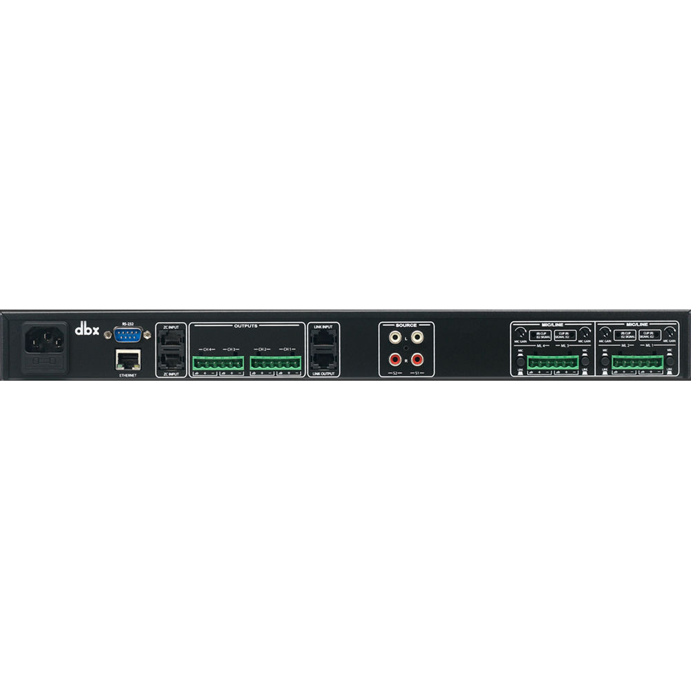 Harman DBX 6x4 Digital Zone Processor for 6-zone paging and distributed audio control — view 2