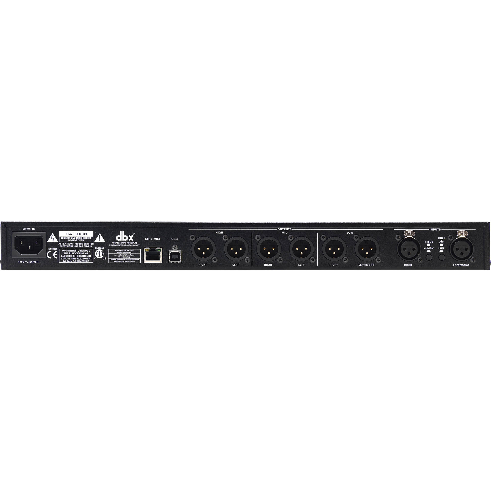 dbx DriveRack PA2 2x6 PA management system for loudspeaker tuning — view 3