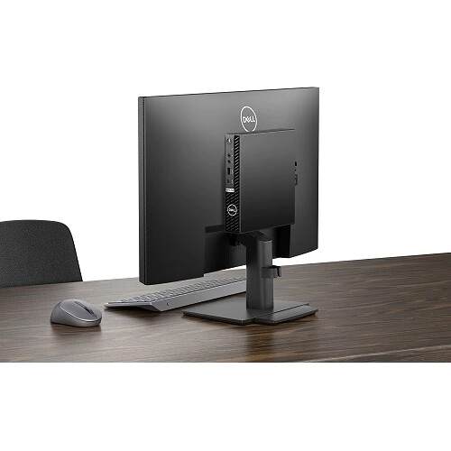 Dell All in One VESA Mount for E Series Monitors with Base Extender on a desktop — view 2