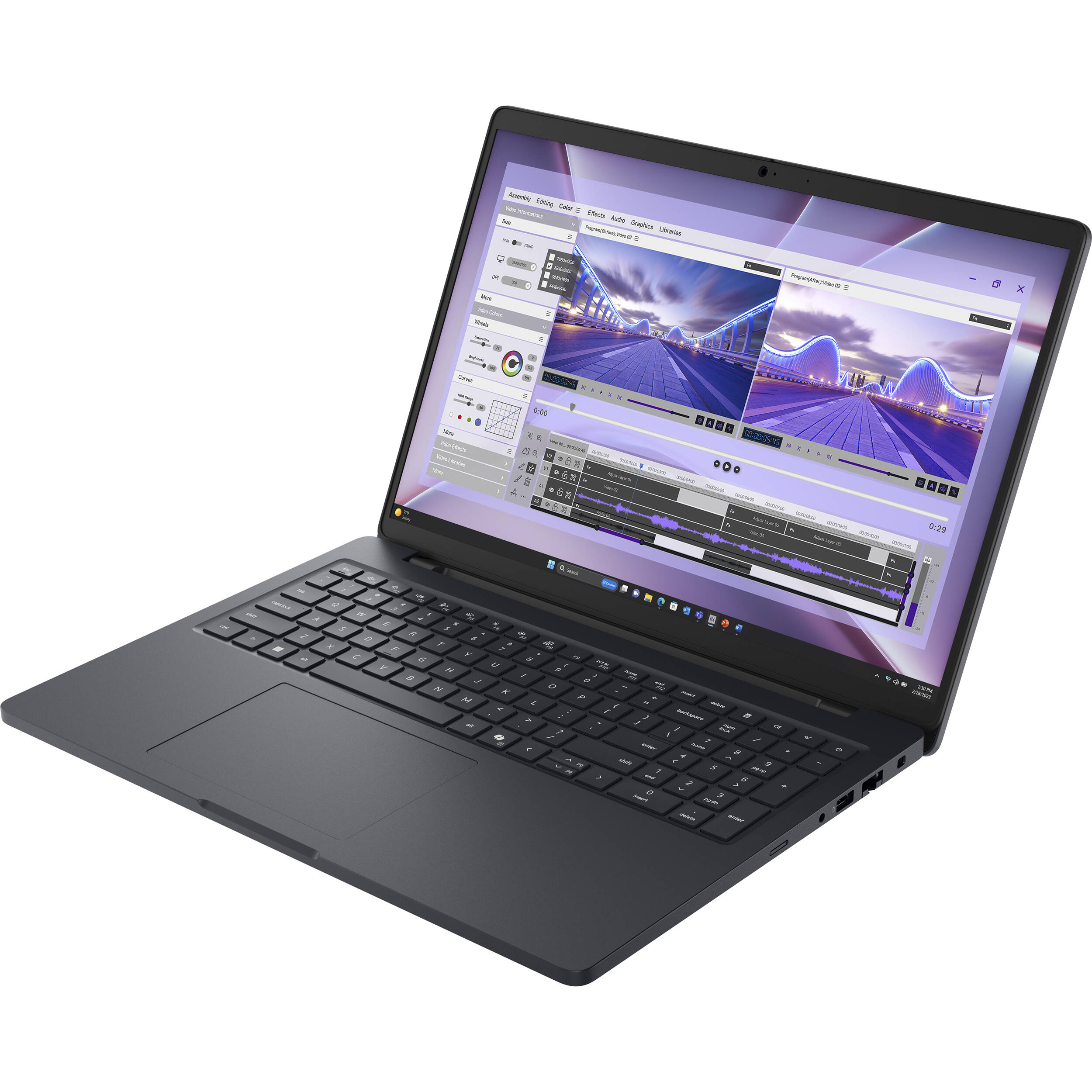 Dell Pro Max 16 business laptop with 16-inch FHD display, Intel Core Ultra 5, and backlit keyboard — view 7