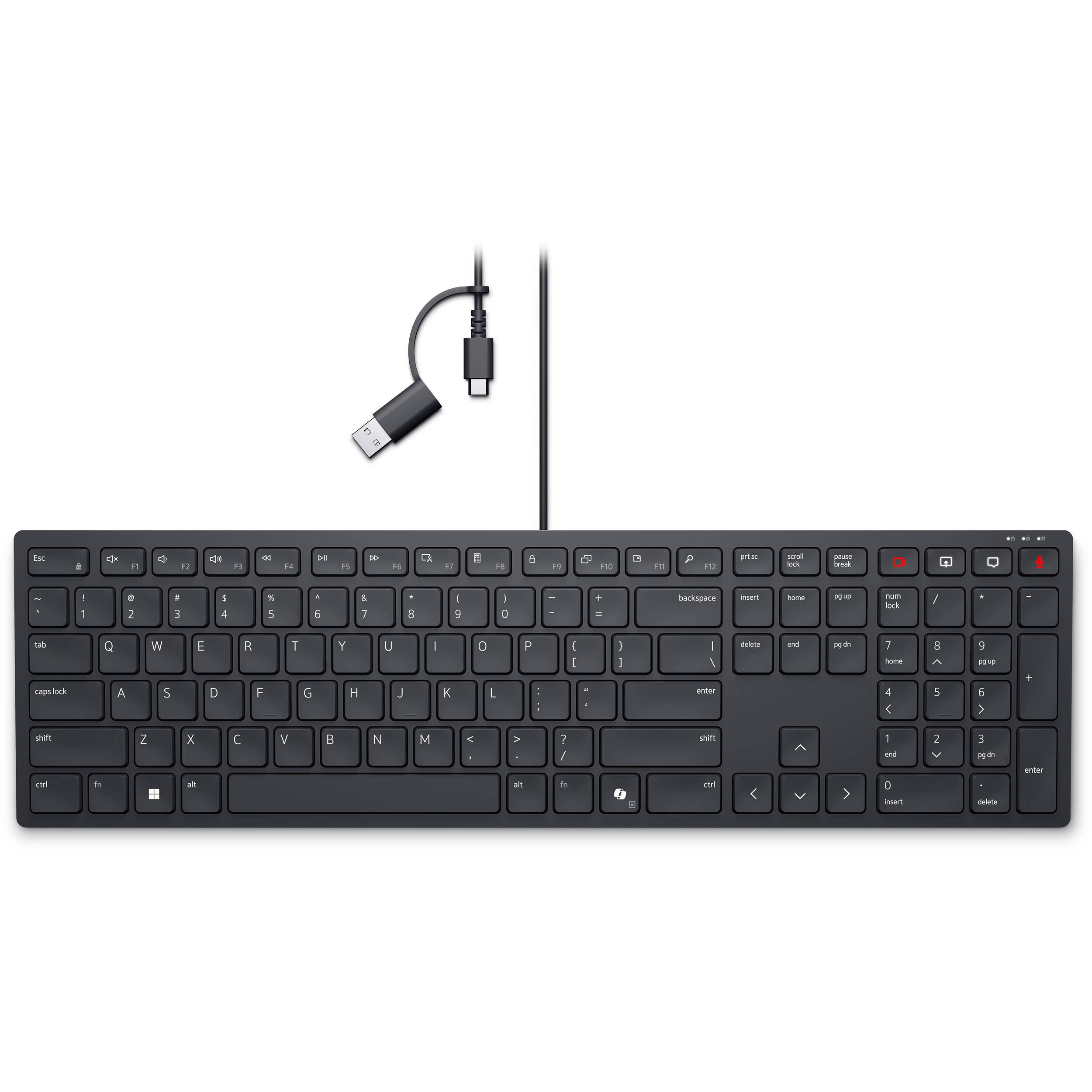 Dell KB525C wired collaboration keyboard for office and shared workspace use — view 2
