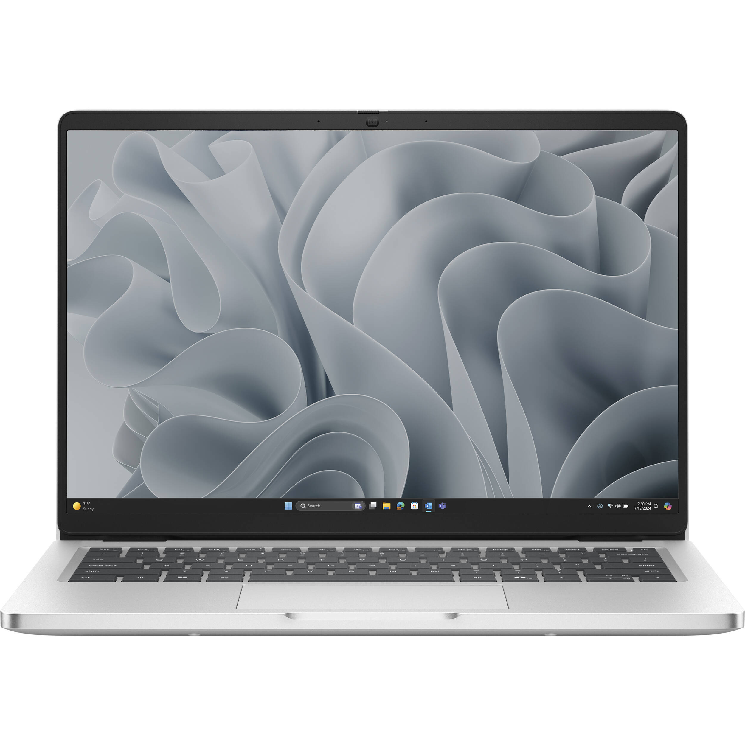 Dell Pro 14 business laptop with FHD+ display, AMD Ryzen AI 350, infrared camera, and backlit keyboard — view 7