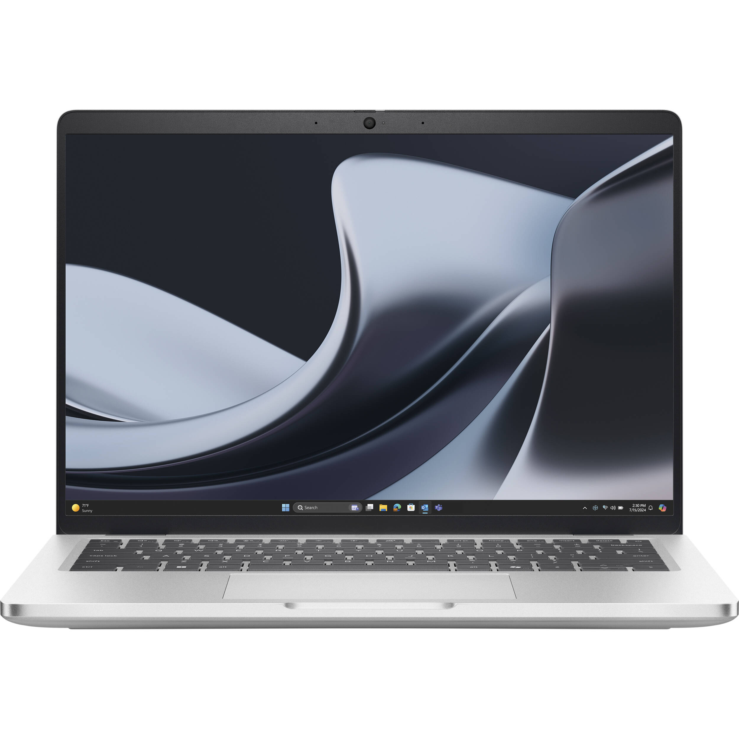 Dell Pro 14 Plus business laptop with 14-inch FHD+ display, IR camera, and backlit keyboard — view 6