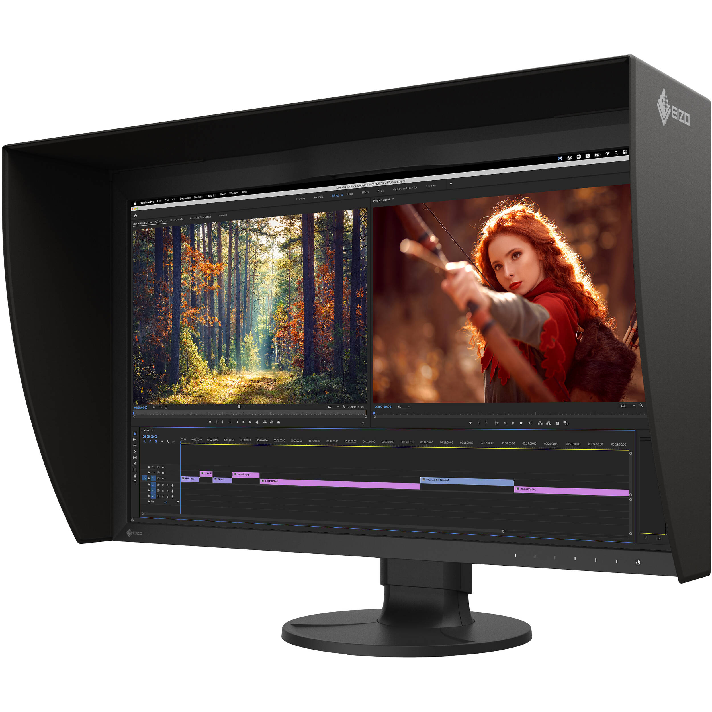 EIZO CG2700X-BK 27-inch 4K IPS monitor in black with wide color gamut support — view 3