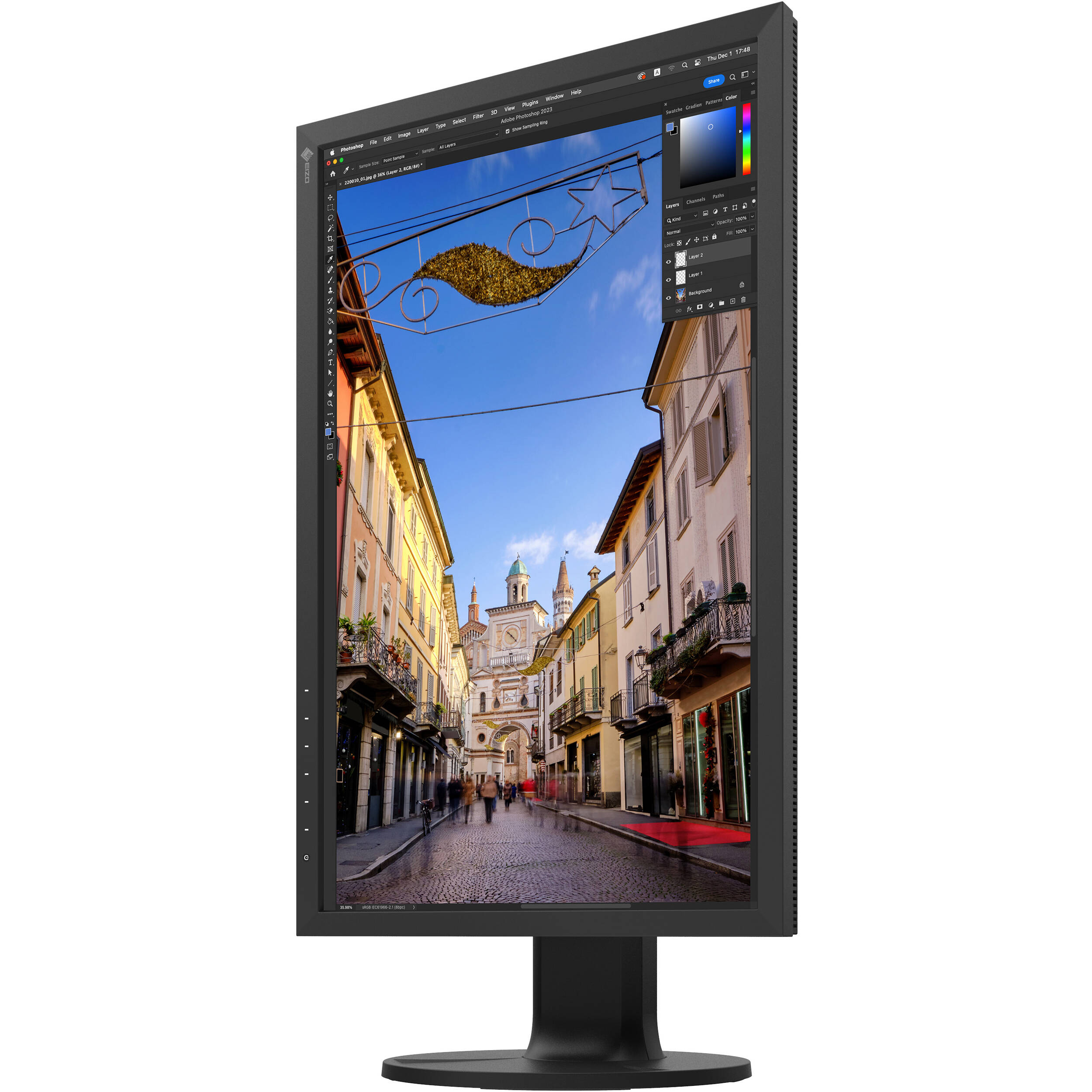 EIZO 24-inch wide-gamut IPS monitor with LED backlight for color-critical professional workflows — view 4