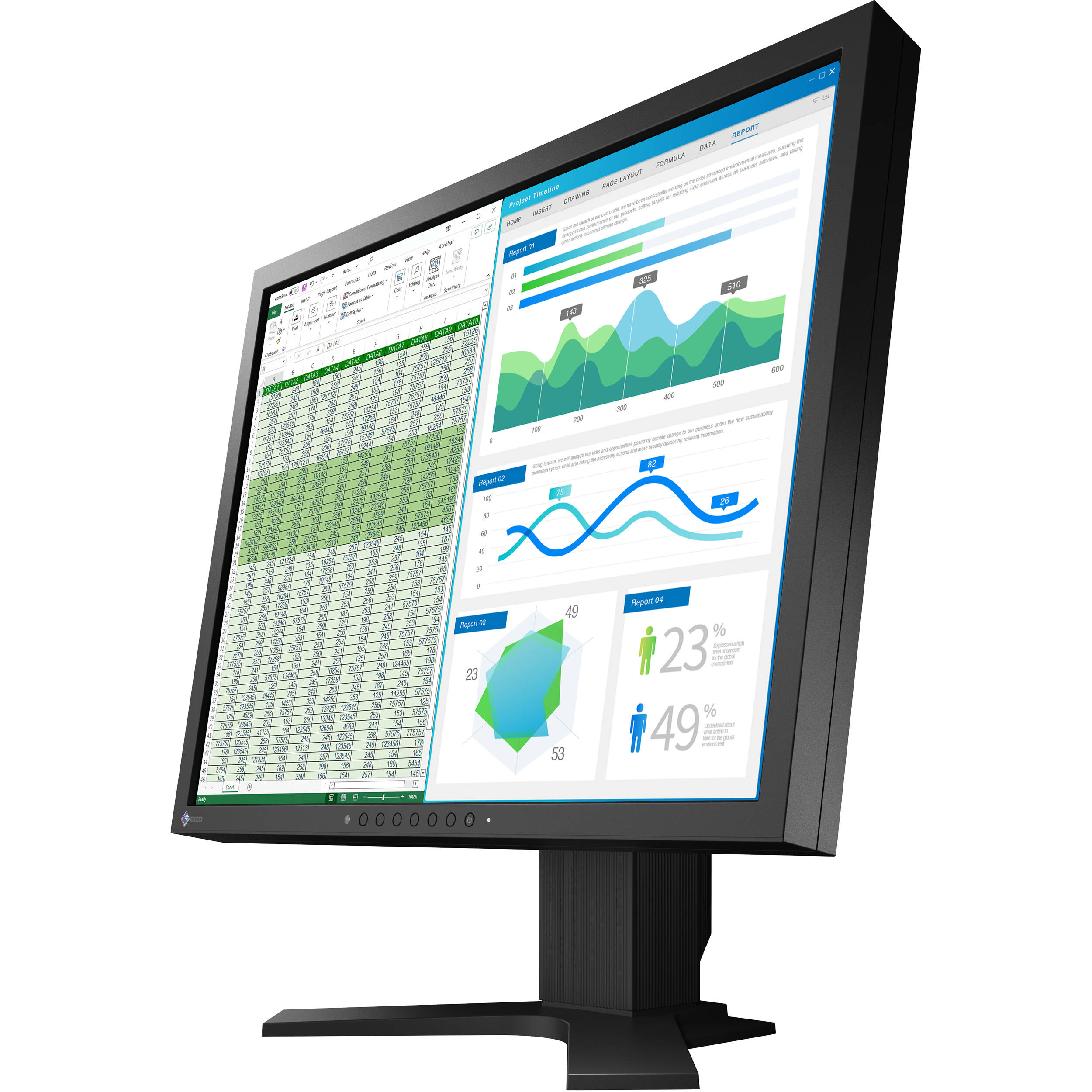 EIZO 21.3-inch IPS LCD monitor with thin bezel and 1,600 x 1,200 resolution — view 2