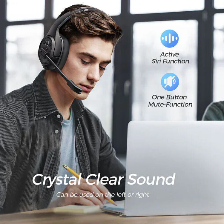 EKSA H1 Pro AI-powered wireless headset with boom microphone and noise cancellation — view 2