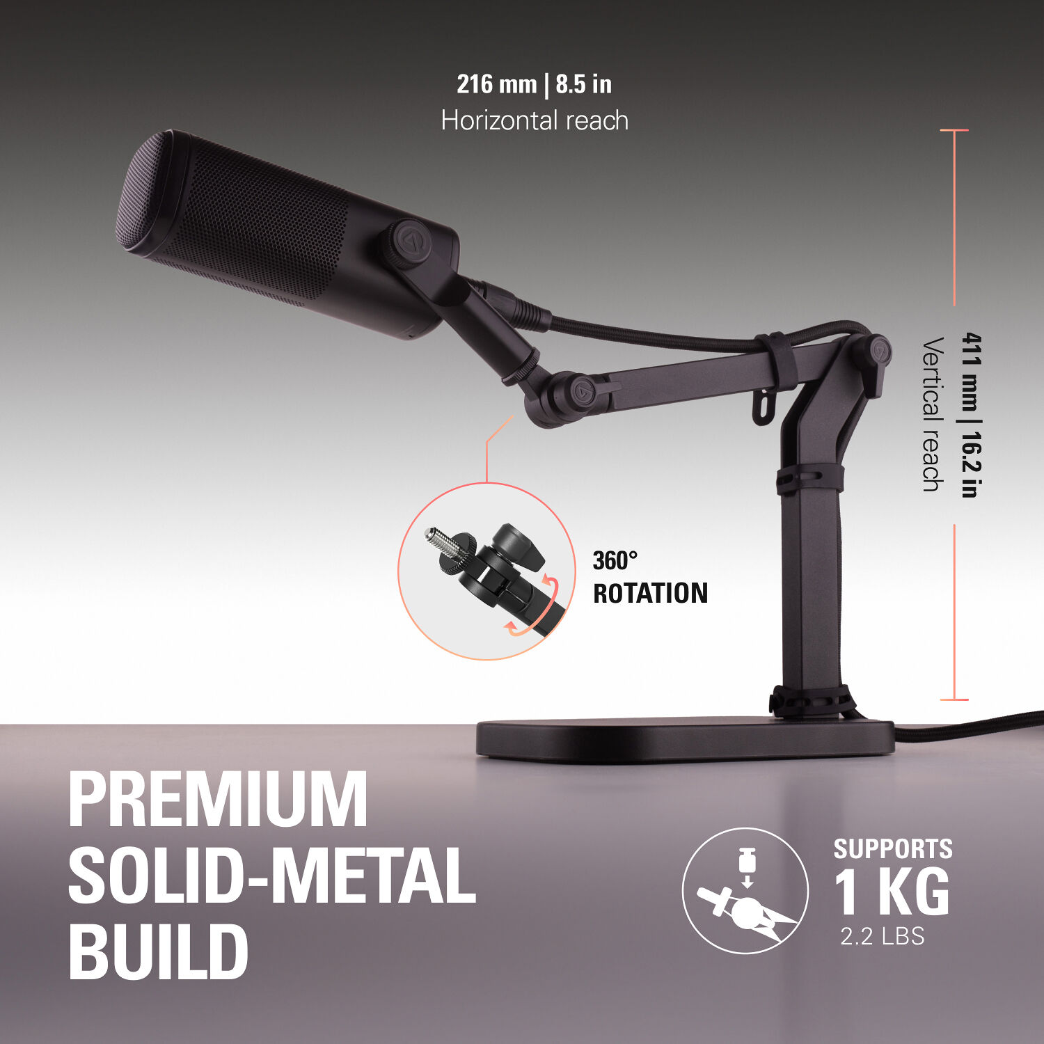 Elgato Wave Desk Stand for stable desktop microphone placement — view 7