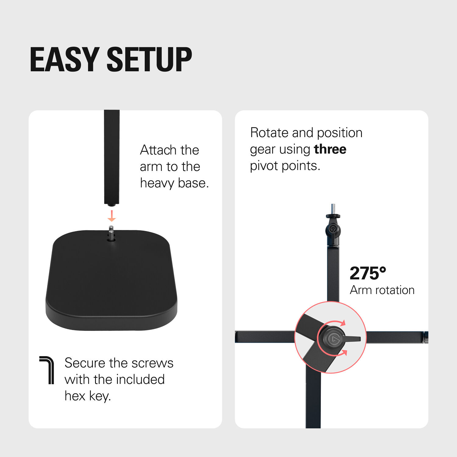 Elgato Wave Desk Stand for stable desktop microphone placement — view 9