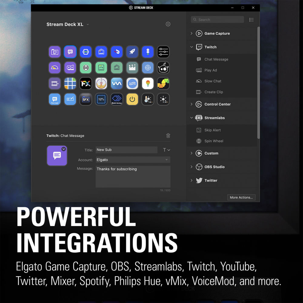 Elgato Stream Deck XL desktop control pad with 32 customizable LCD keys — view 12
