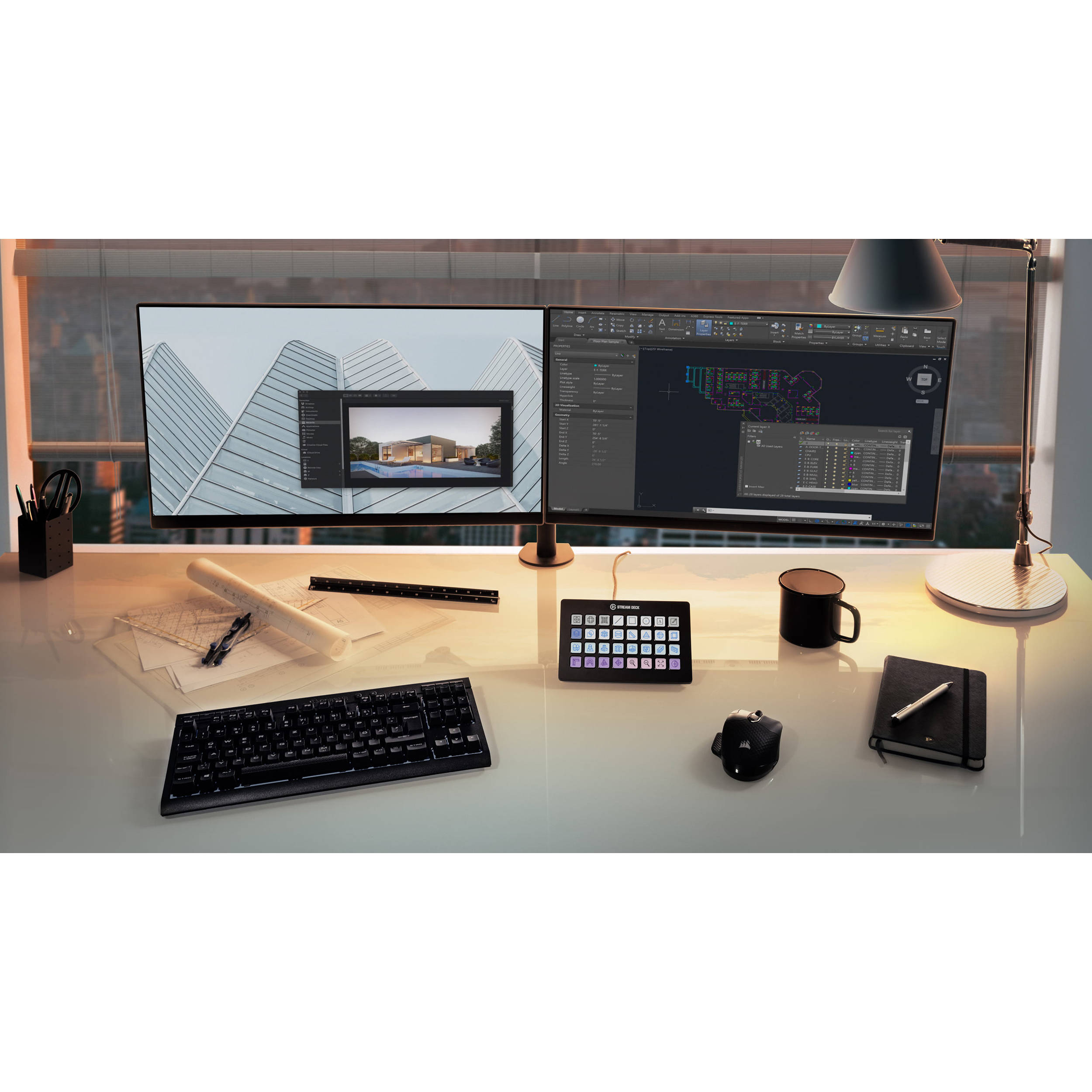 Elgato Stream Deck XL desktop control pad with 32 customizable LCD keys — view 7
