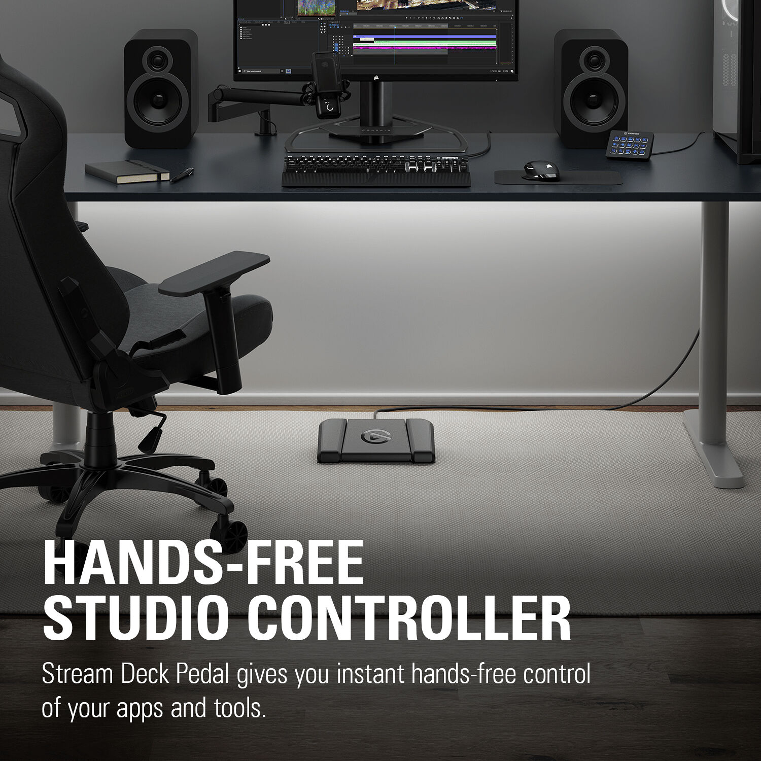 Corsair Stream Deck Foot Pedal for hands-free workflow control — view 19