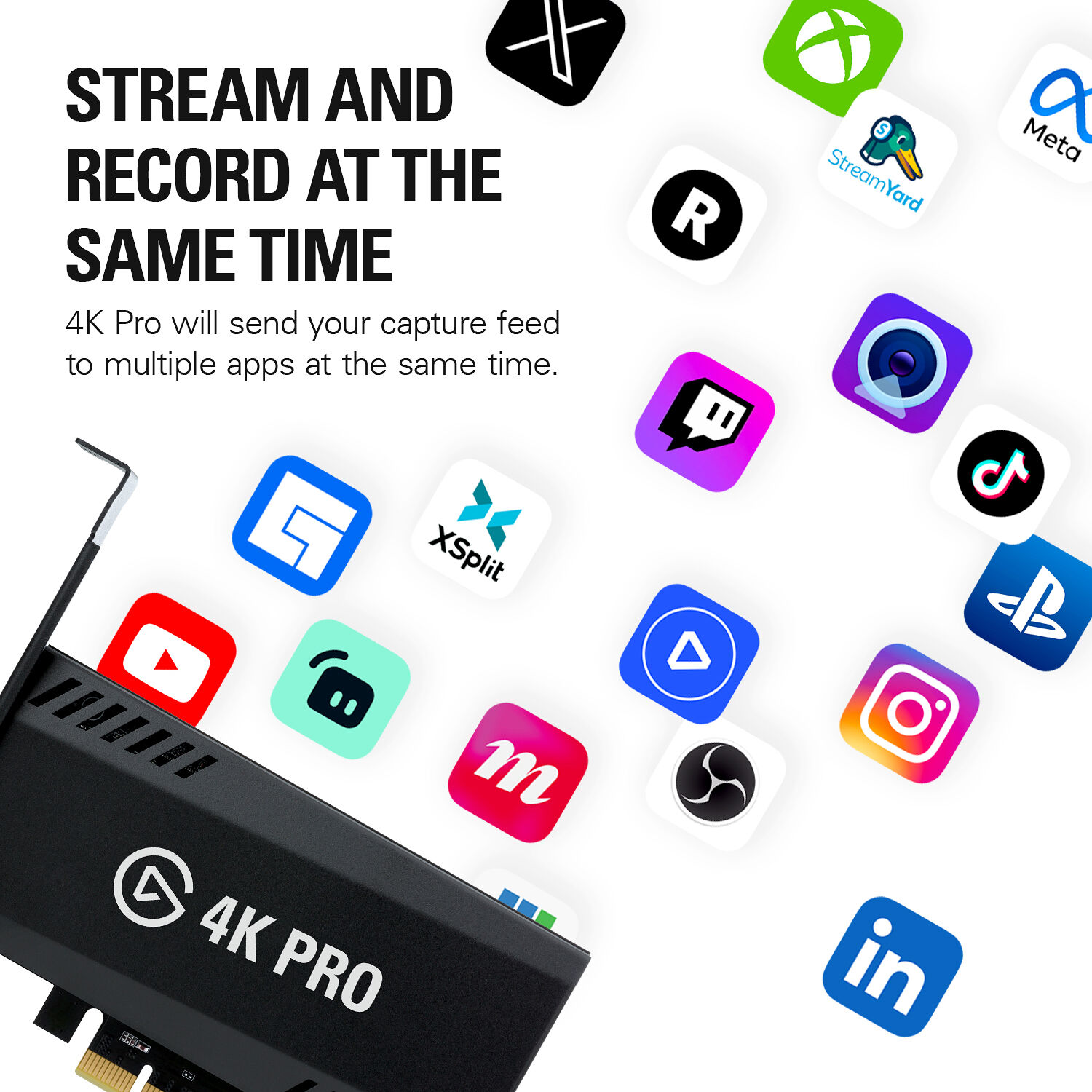 Corsair GAME CAPTURE 4K PRO PCIe capture card for 4K streaming and recording — view 11